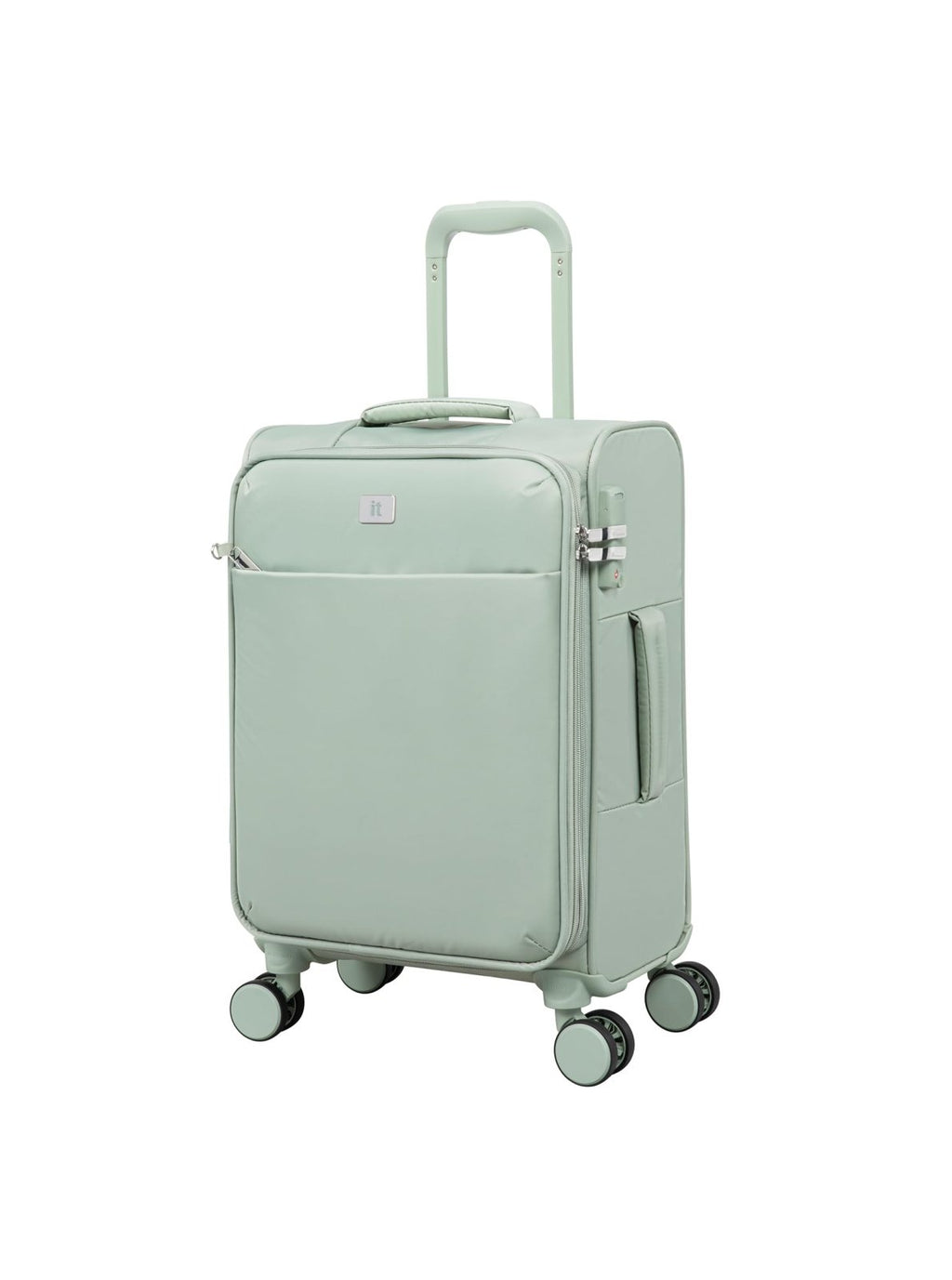 It Luggage Lustrous Luxe 22" Softside Carry-On 8 Wheel Spinner, Desert Sage