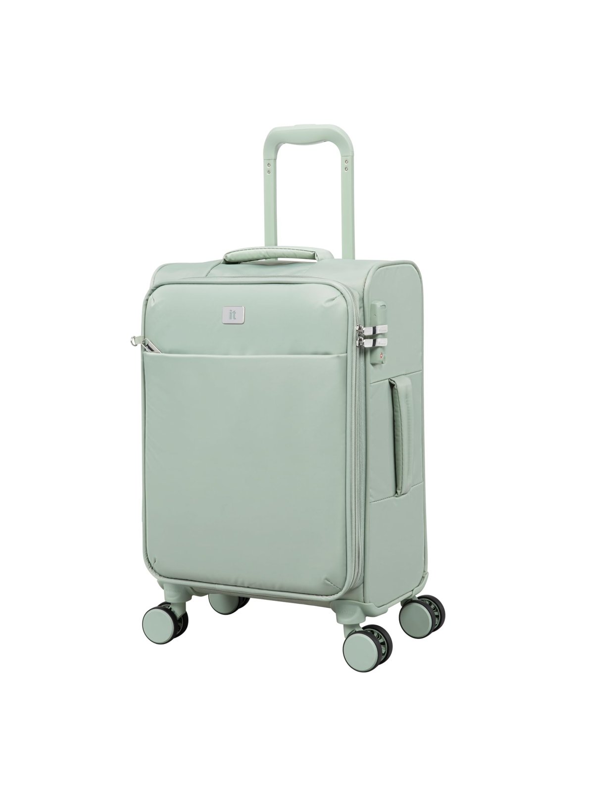 It Luggage Lustrous Luxe 22" Softside Carry-On 8 Wheel Spinner, Desert Sage