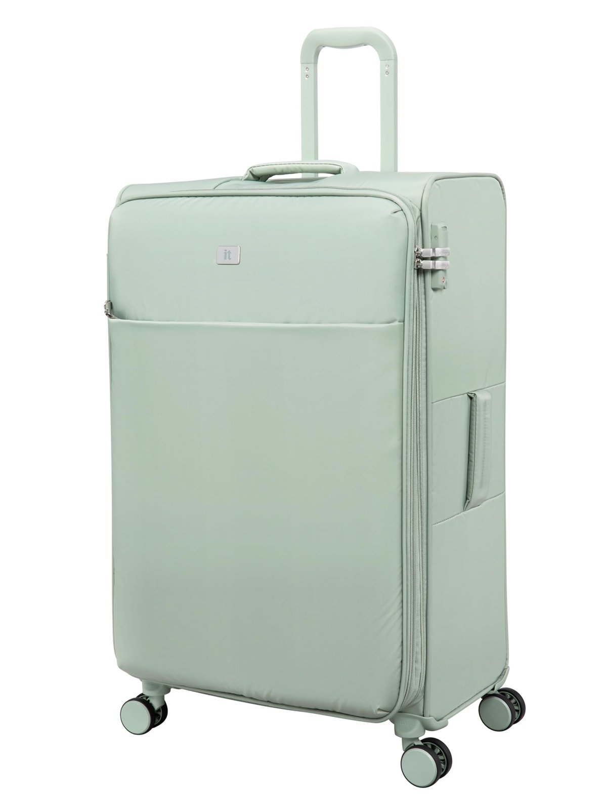 It Luggage Lustrous Luxe 32" Softside Checked 8 Wheel Spinner, Desert Sage