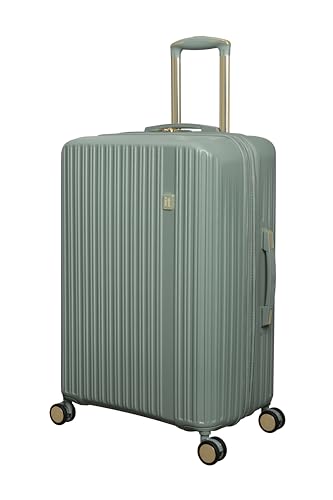 It Luggage Luxuriant 27" Hardside Checked 8 Wheel Expandable Spinner, Iceberg Green