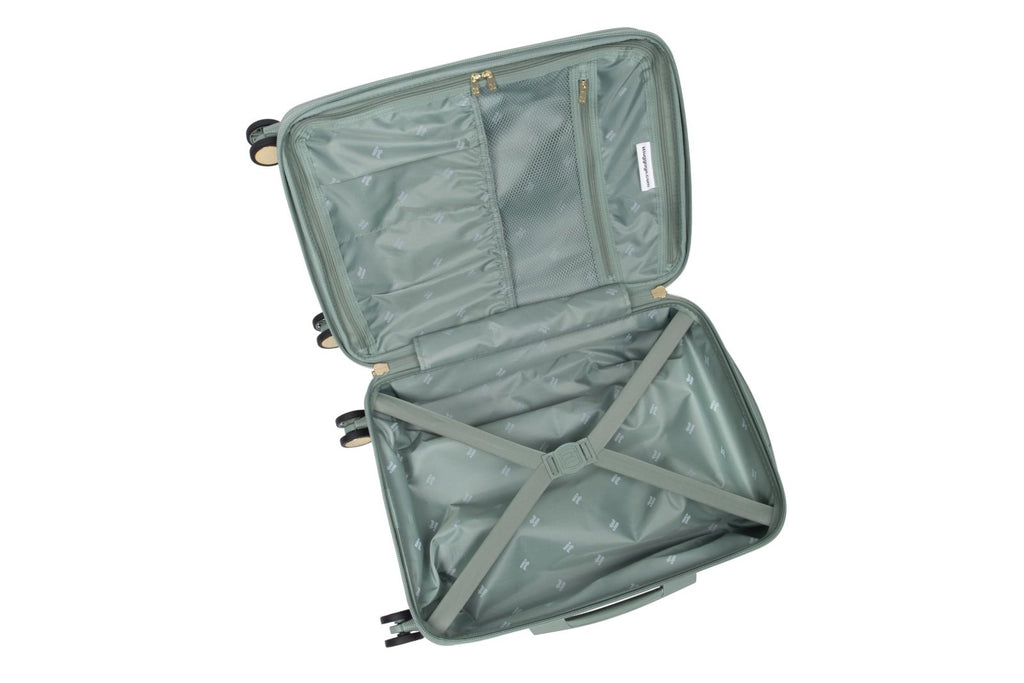 It Luggage Luxuriant 31" Hardside Checked 8 Wheel Expandable Spinner, Iceberg Green