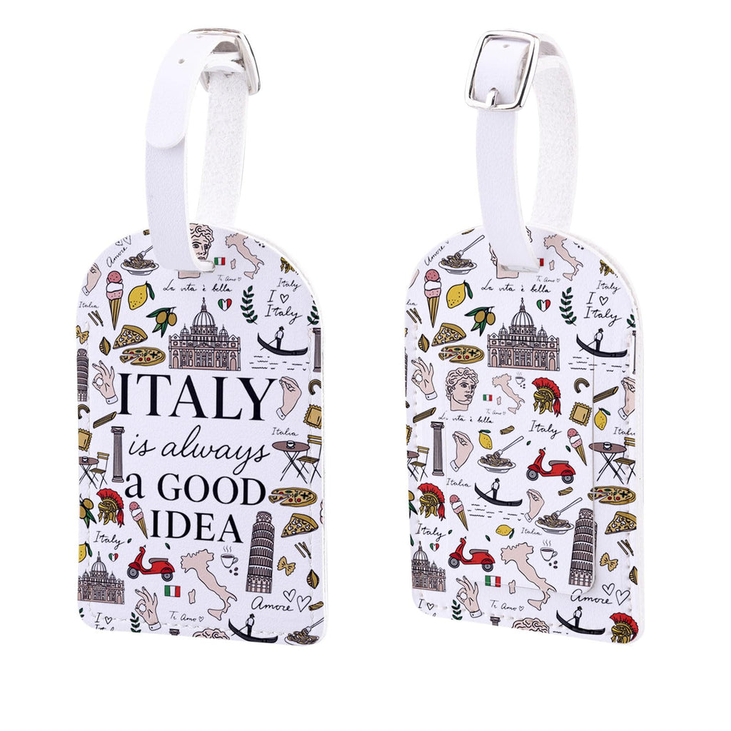Italy is Alwaya a Good Idea Gift Italy Roma Travel Gift Italian Vacation Trip Ciao Lemon Tourist Luggage Tag (Italy tag)