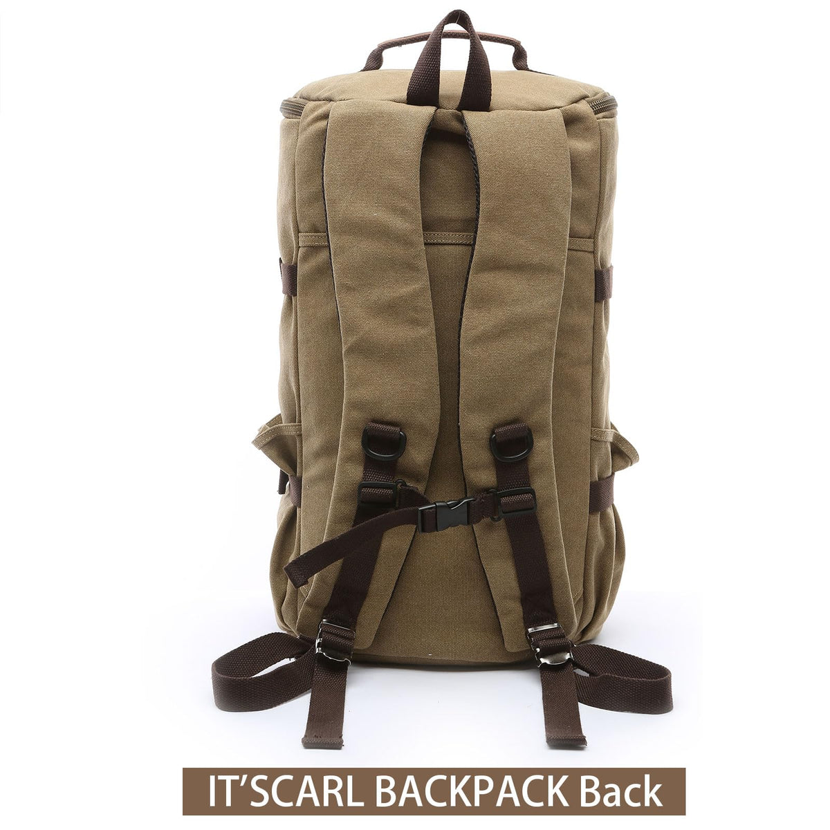 IT'SCARL Large backpack for men,Travel backpack,Carry on, Canvas big bag,Work back pack(khaki)