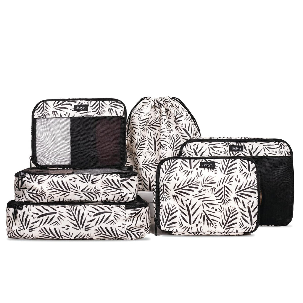Jadyn Packing Cubes for Travel, 6-Piece Large Packing Cube Organizer Set for Suitcase, Duffel Bag, Luggage, Multiple Sizes Travel Essentials (Desert Foliage)