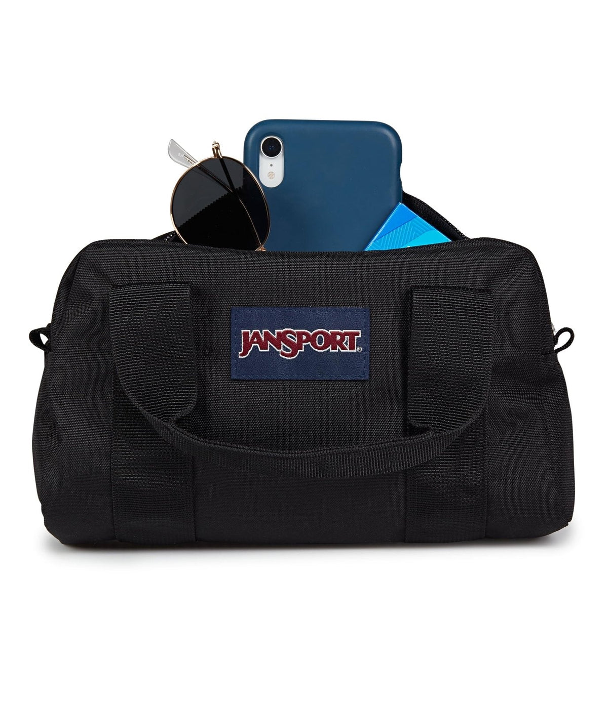 JanSport Weekender Mini Duffel (5L) - Travel or Gym Bag, Durable Weekender with Side Grab Handles - Black