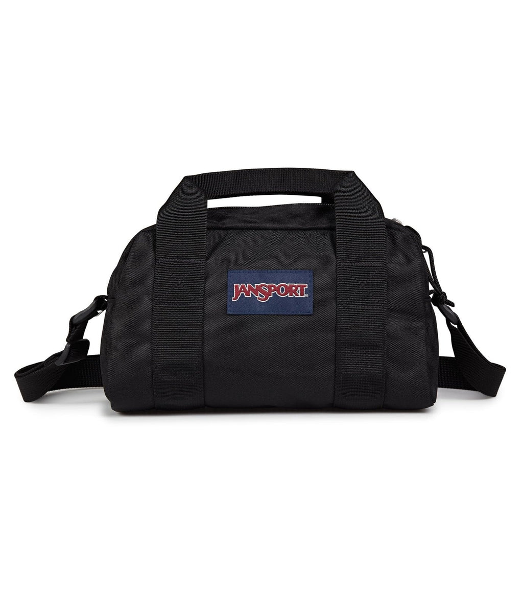 JanSport Weekender Mini Duffel (5L) - Travel or Gym Bag, Durable Weekender with Side Grab Handles - Black