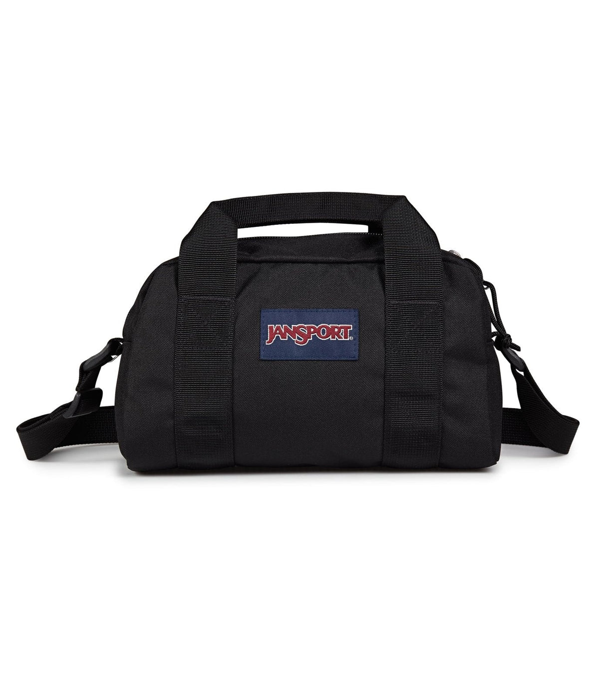 JanSport Weekender Mini Duffel (5L) - Travel or Gym Bag, Durable Weekender with Side Grab Handles - Black