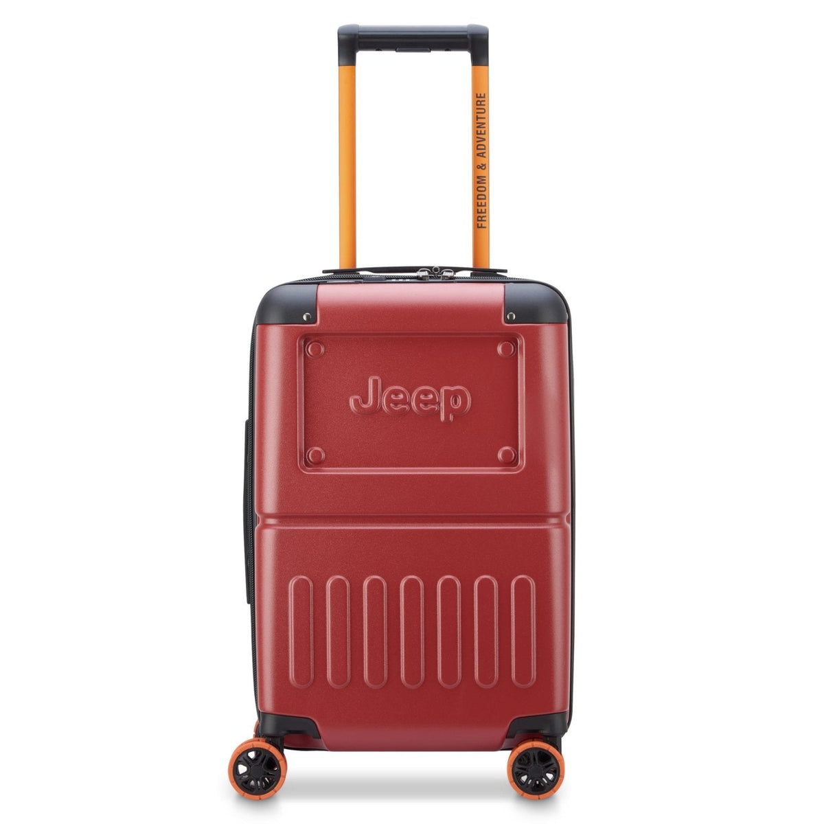 Jeep JH002B Hardside Expandable Luggage with Spinner Wheels, Chilli Pepper, Carry-On 19 Inch