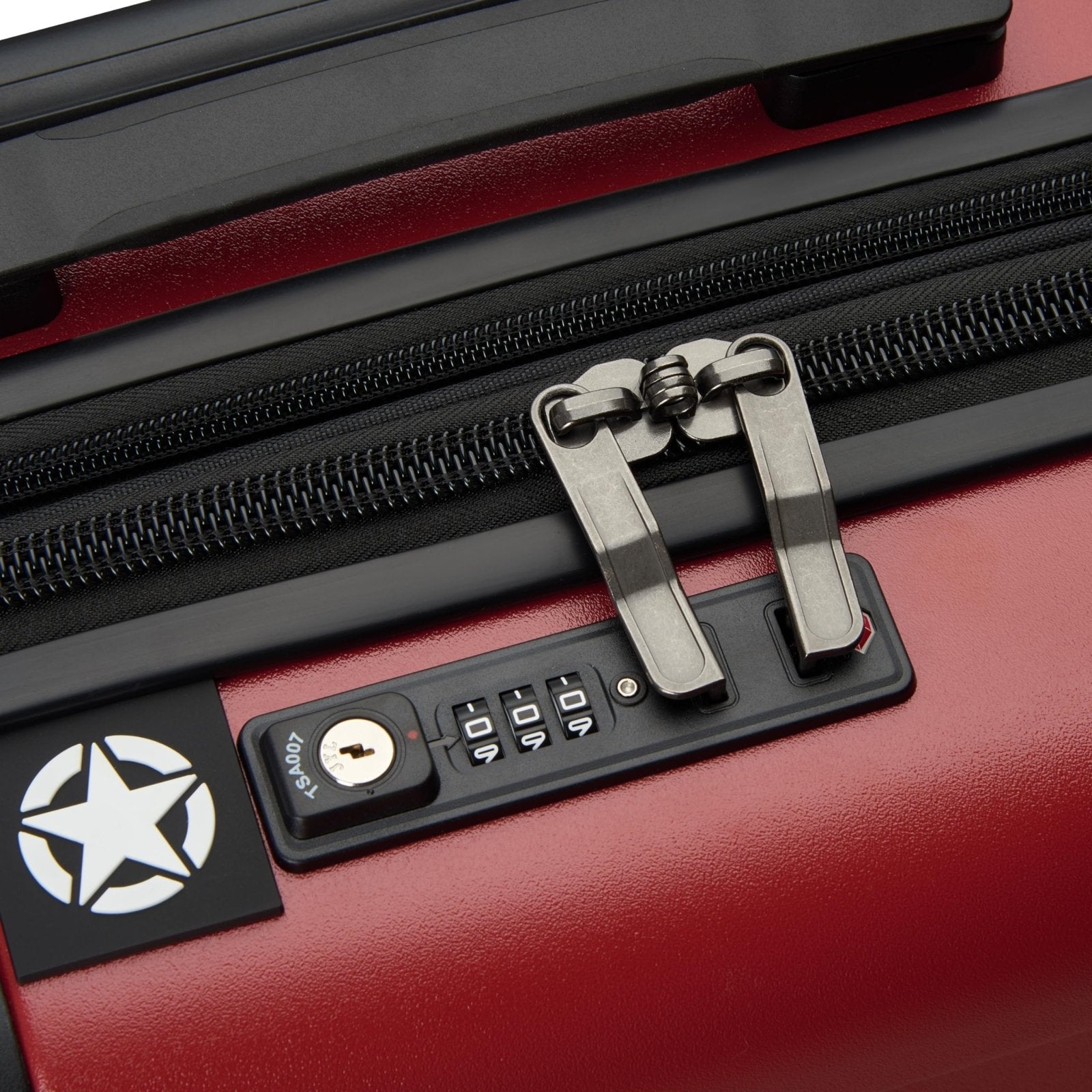 Jeep JH002B Hardside Expandable Luggage with Spinner Wheels, Chilli Pepper, Carry - On 19 Inch