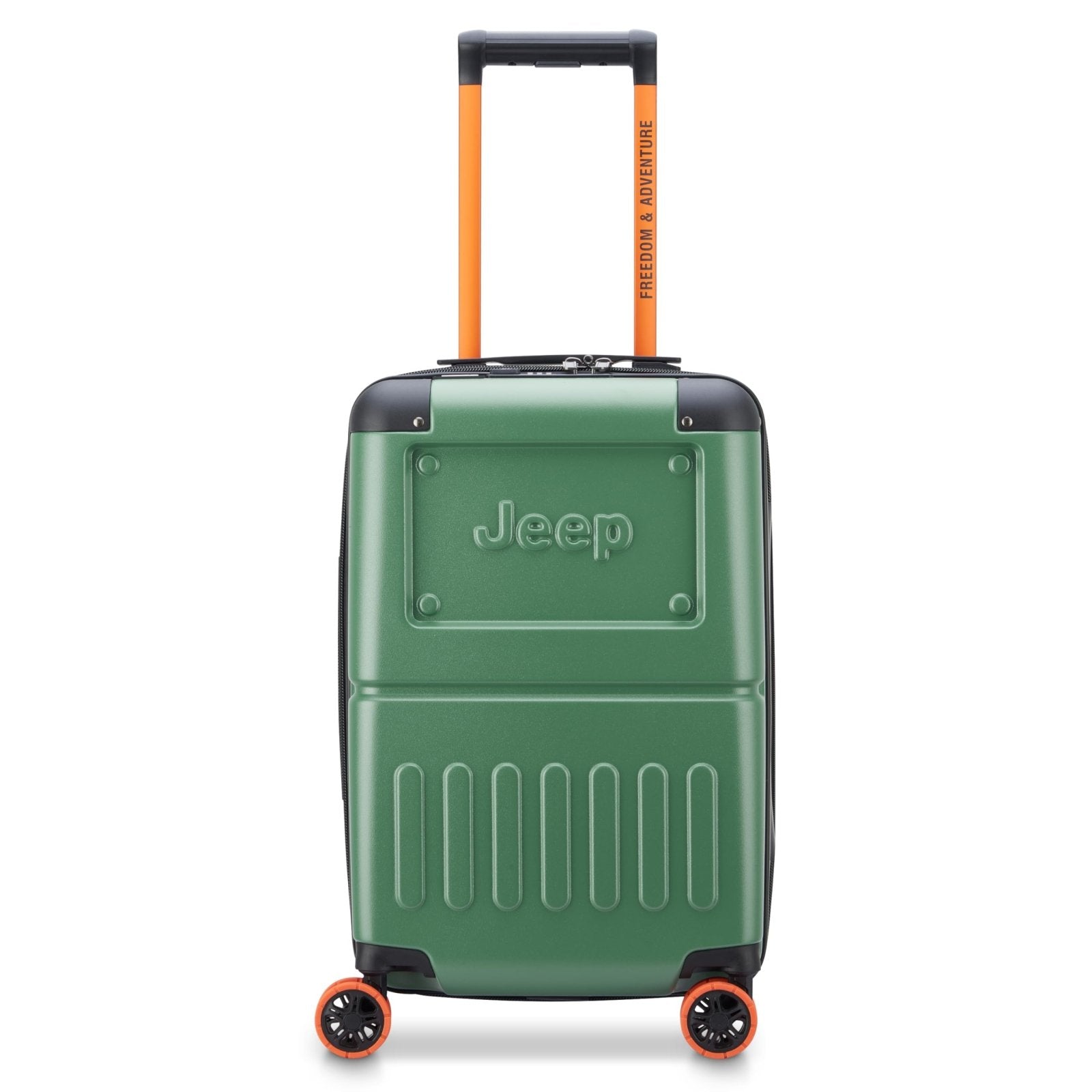 Jeep JH002B Hardside Expandable Luggage with Spinner Wheels, Elm Green, Carry-On 19 Inch