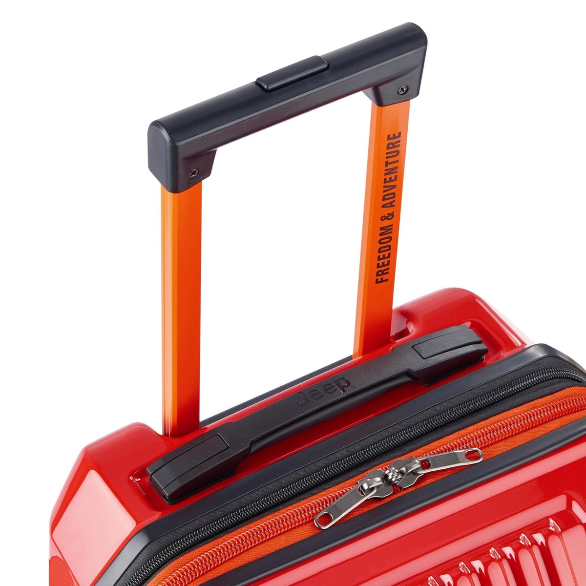 Jeep JH003B Hardside Expandable Luggage with Two Wheels, Tomato, Carry - On 21 Inch