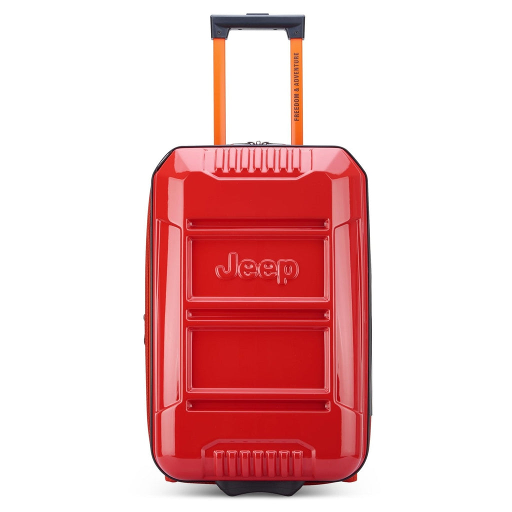 Jeep JH003B Hardside Expandable Luggage with Two Wheels, Tomato, Carry-On 21 Inch
