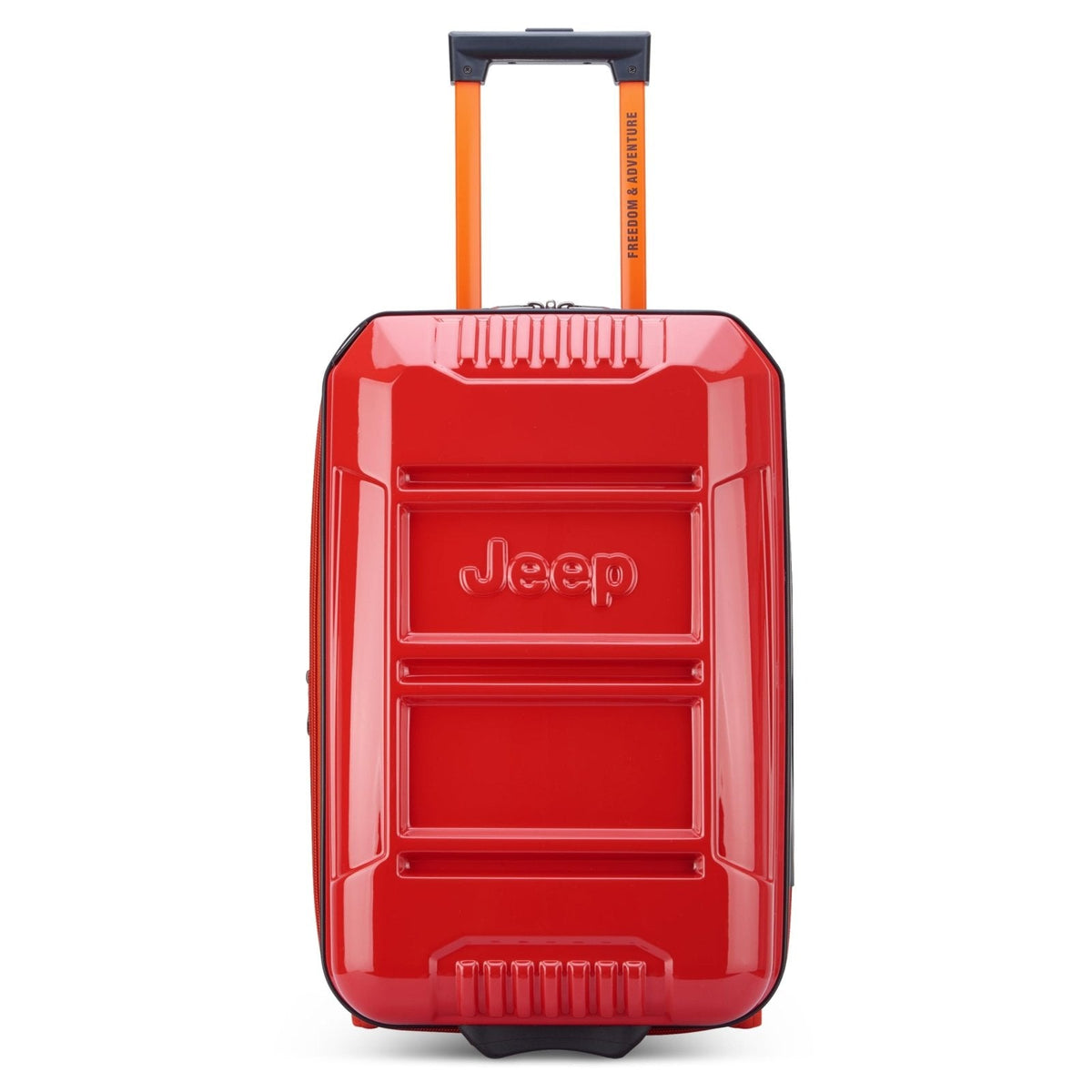 Jeep JH003B Hardside Expandable Luggage with Two Wheels, Tomato, Carry-On 21 Inch