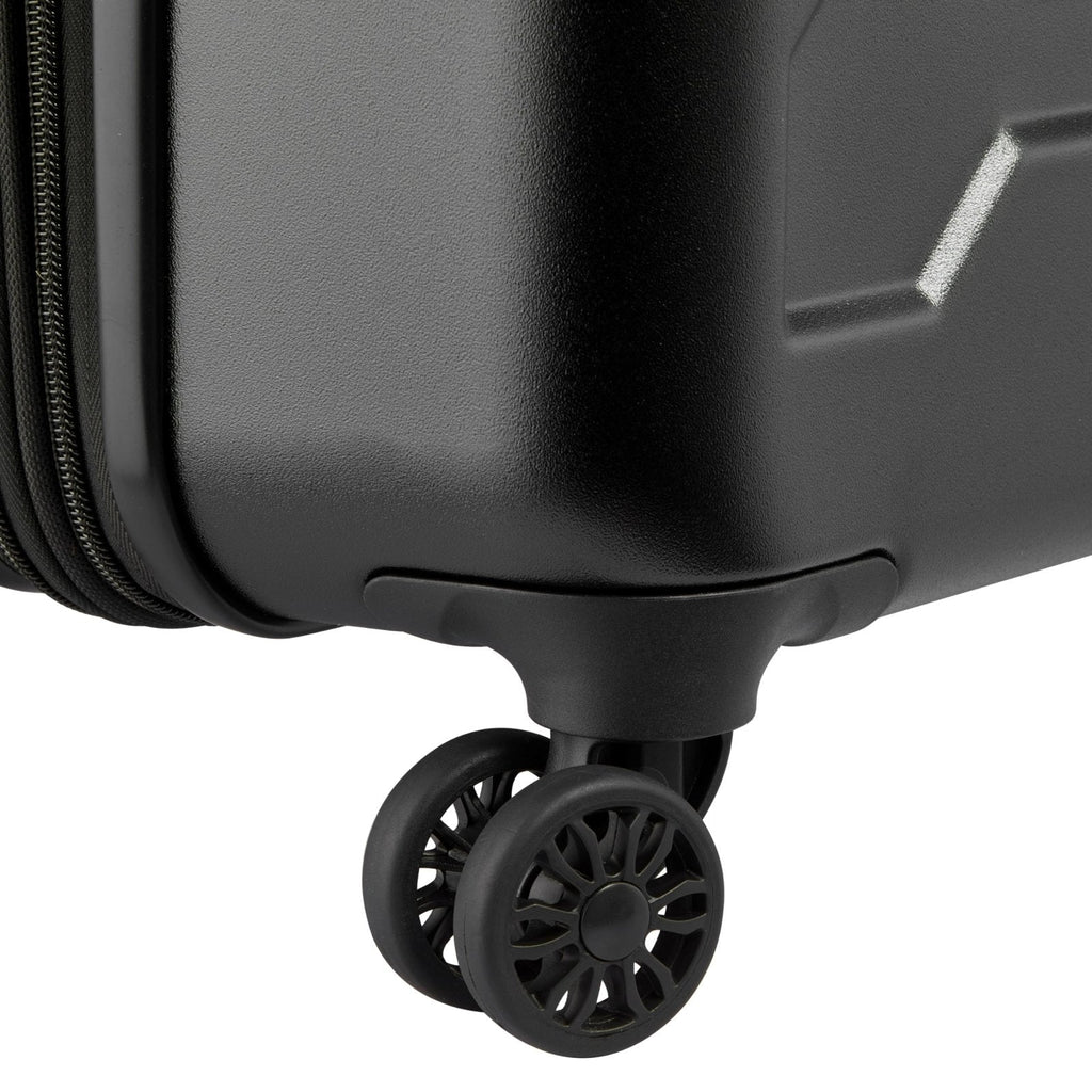 Jeep JH004C Hardside Expandable Luggage with Spinner Wheels, Black, Checked - Medium 24 Inch