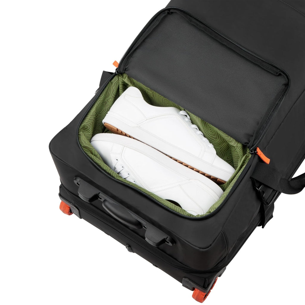 Jeep JS005A Two Wheel Rolling Travel Duffle Bag, Black, 31 Inch