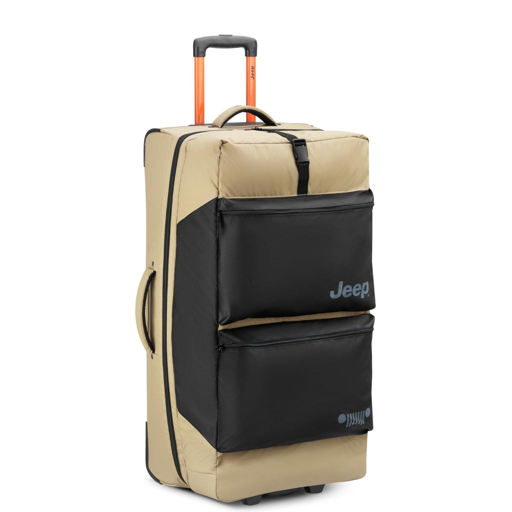 Jeep JS006B Two Wheel Rolling Travel Duffle Bag, Warm Sand, 31 Inch