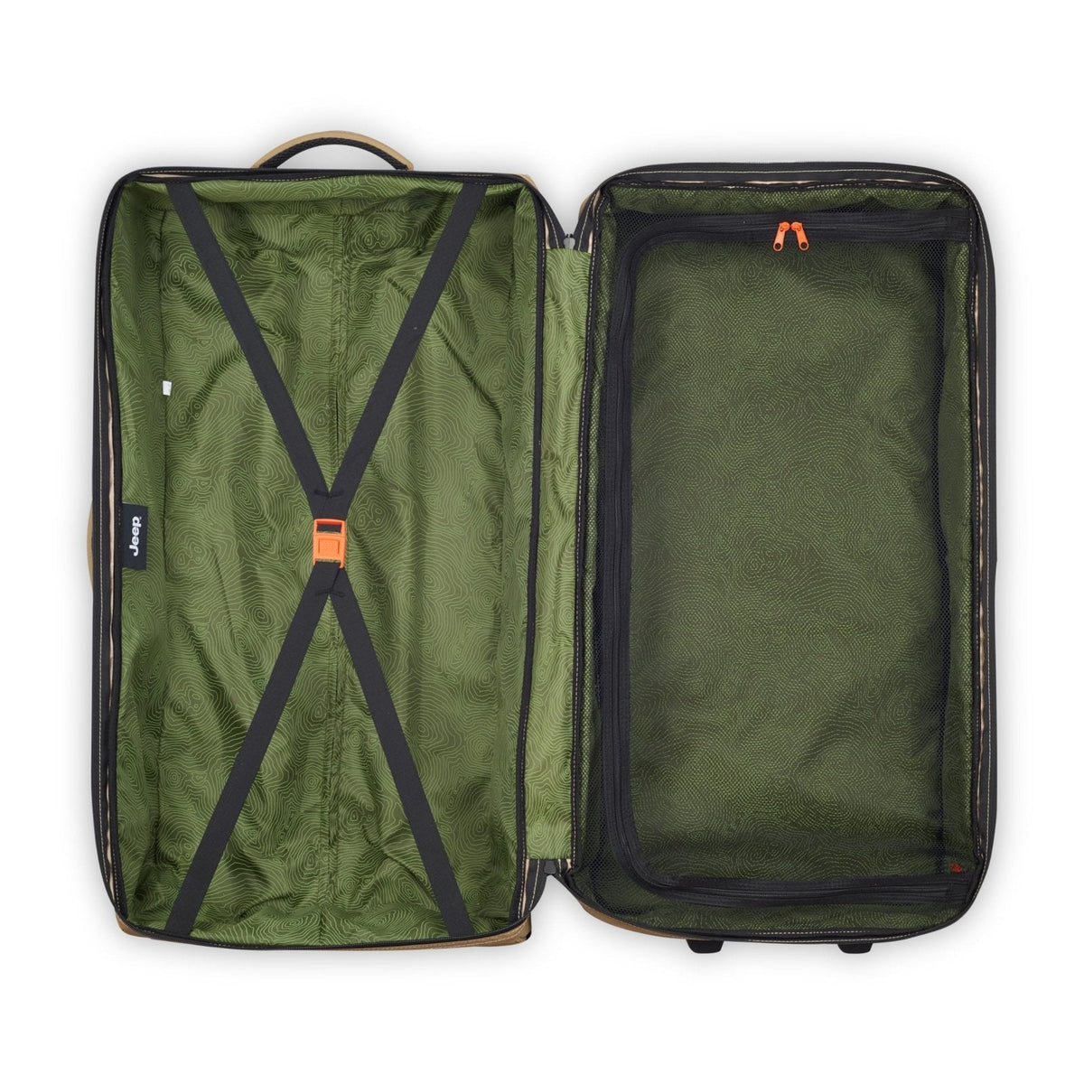 Jeep JS006B Two Wheel Rolling Travel Duffle Bag, Warm Sand, 31 Inch