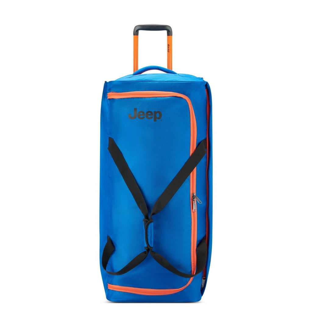 Jeep JS009D Two Wheel Rolling Travel Duffle Bag, Blue, 20 Inch