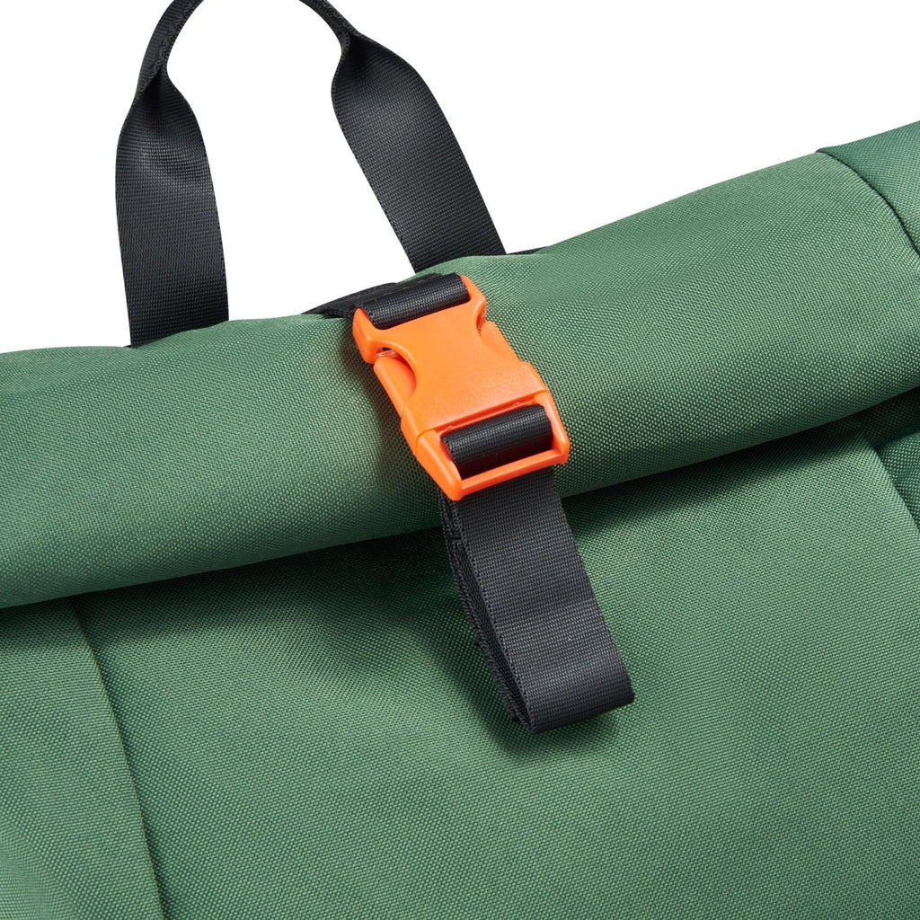 Jeep JS016D Rolltop Laptop Travel Backpack, Green