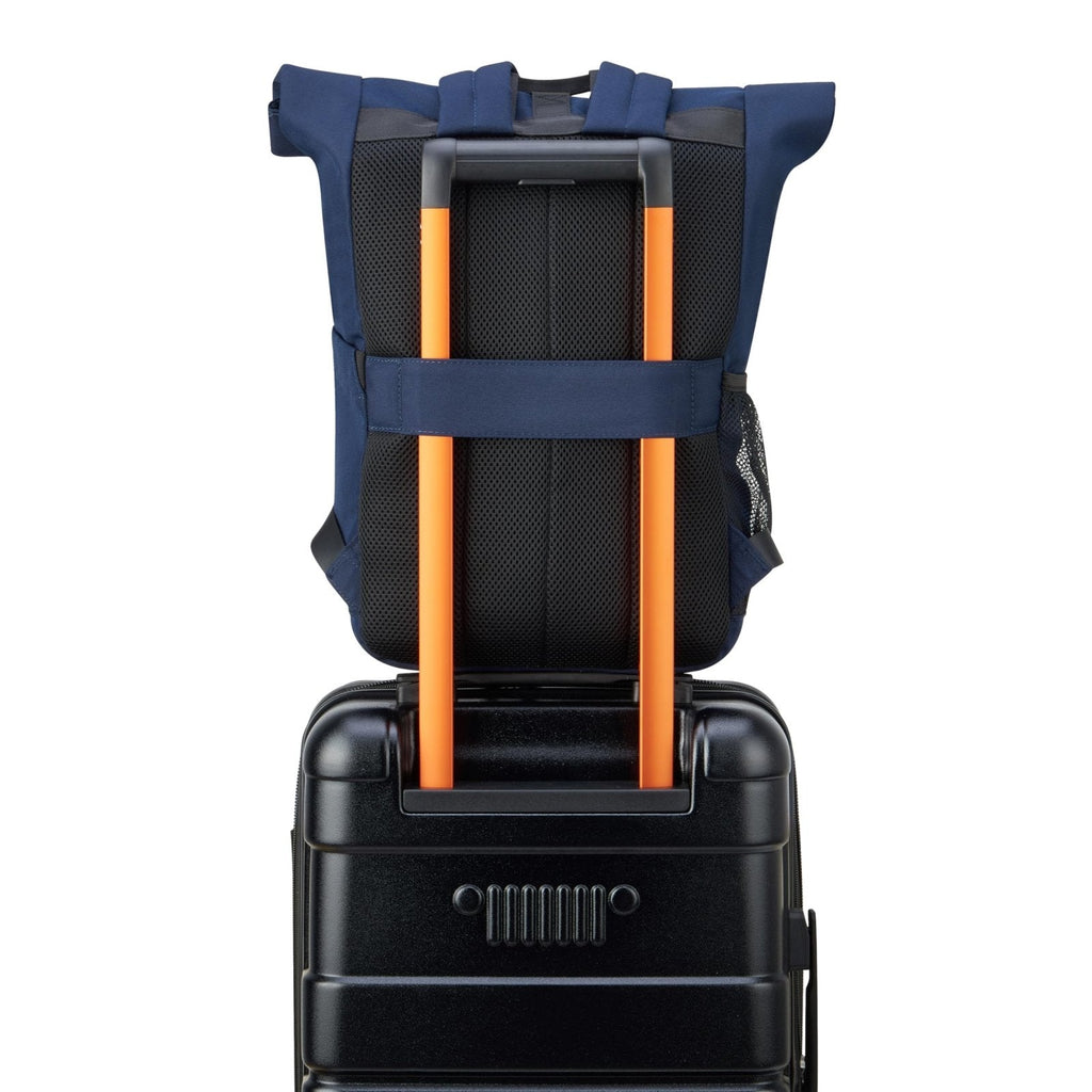 Jeep JS016D Rolltop Laptop Travel Backpack, Navy