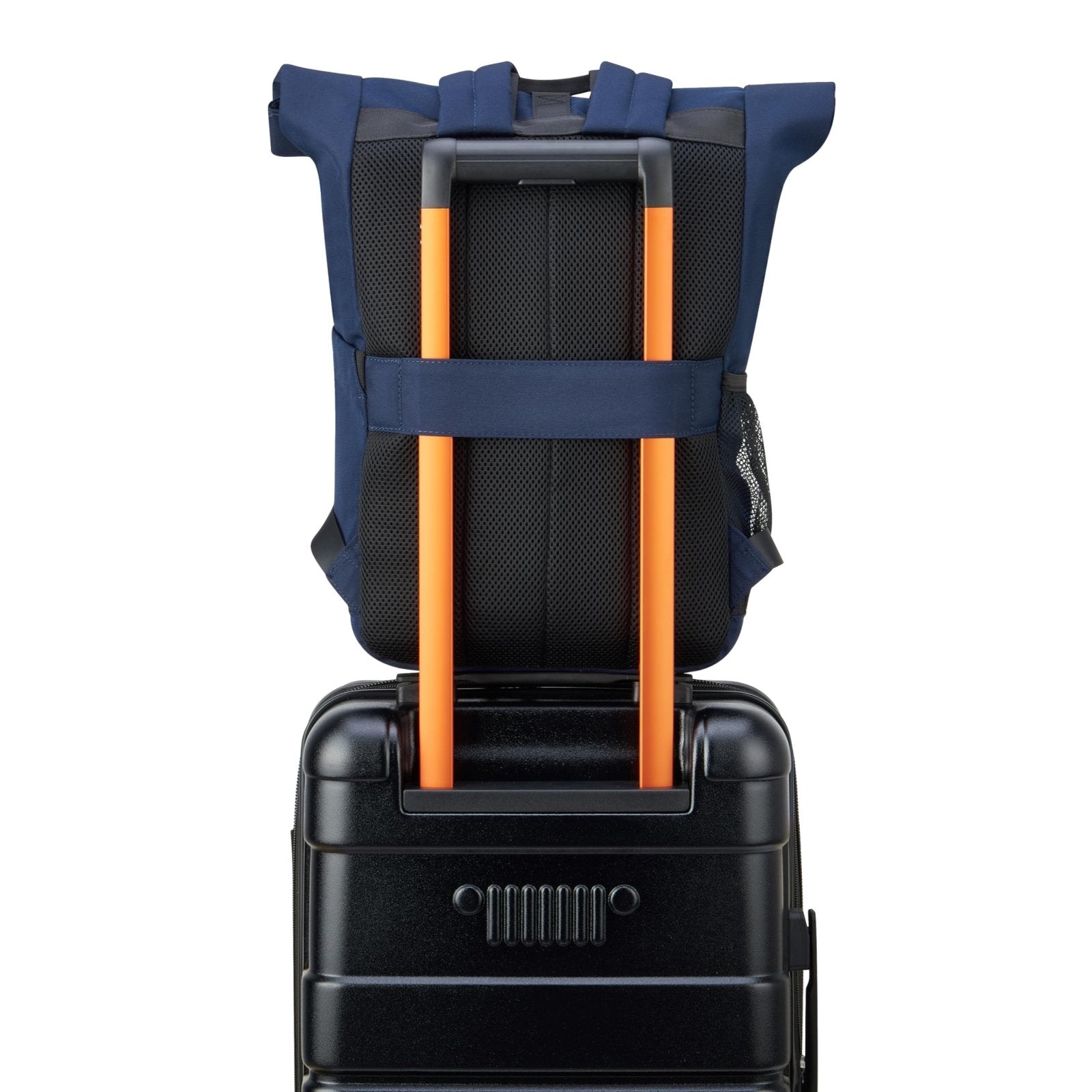 Jeep JS016D Rolltop Laptop Travel Backpack, Navy