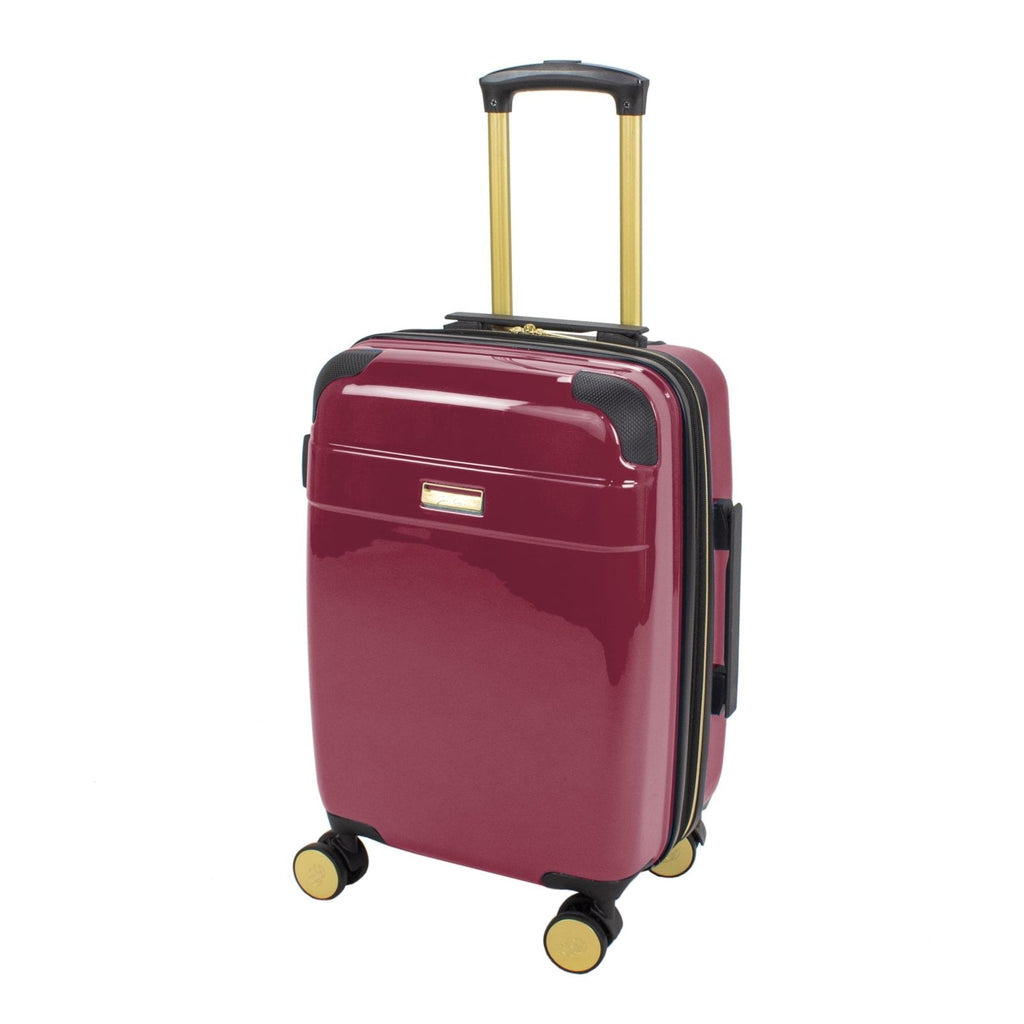 Jenni Chan Entin 3 - Piece Hardside Lightweight Expandable Spinner Luggage Set (Merlot)