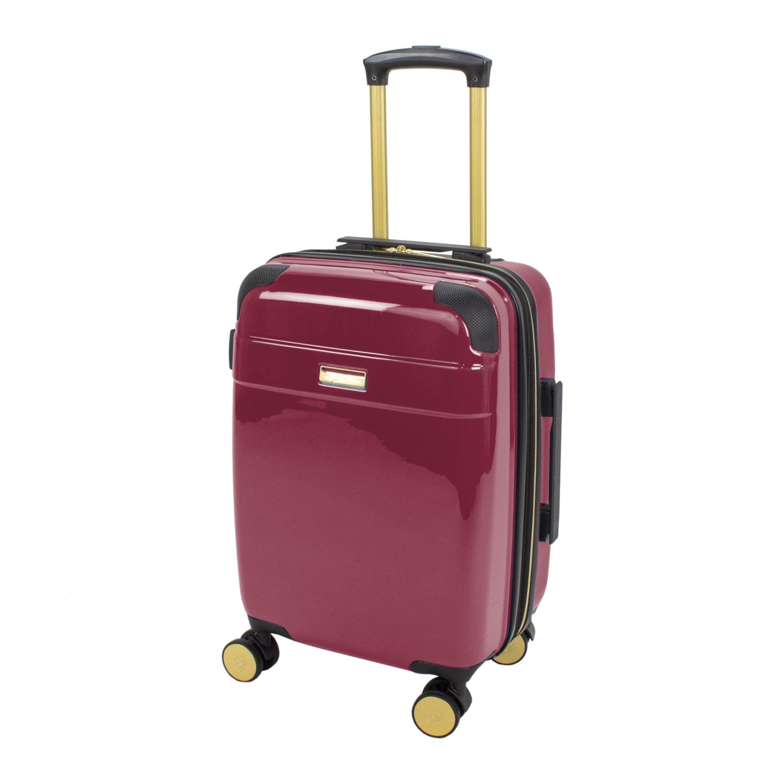 Jenni Chan Entin 3 - Piece Hardside Lightweight Expandable Spinner Luggage Set (Merlot)