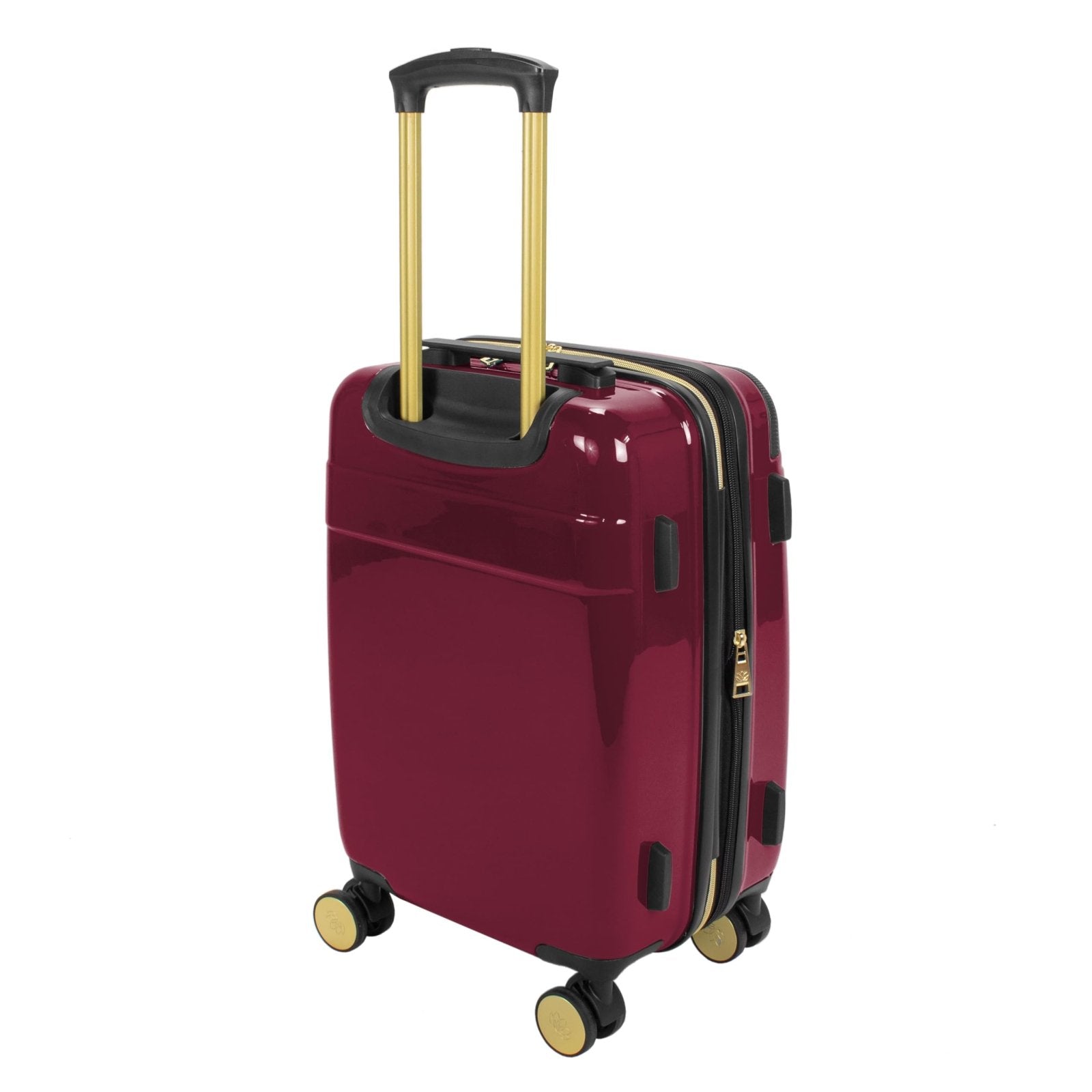 Jenni Chan Entin 3 - Piece Hardside Lightweight Expandable Spinner Luggage Set (Merlot)