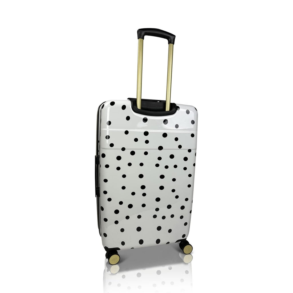 Jenni Chan Polka Dot 3 - Piece Hardside Lightweight Expandable Spinner Luggage Suitcase Set
