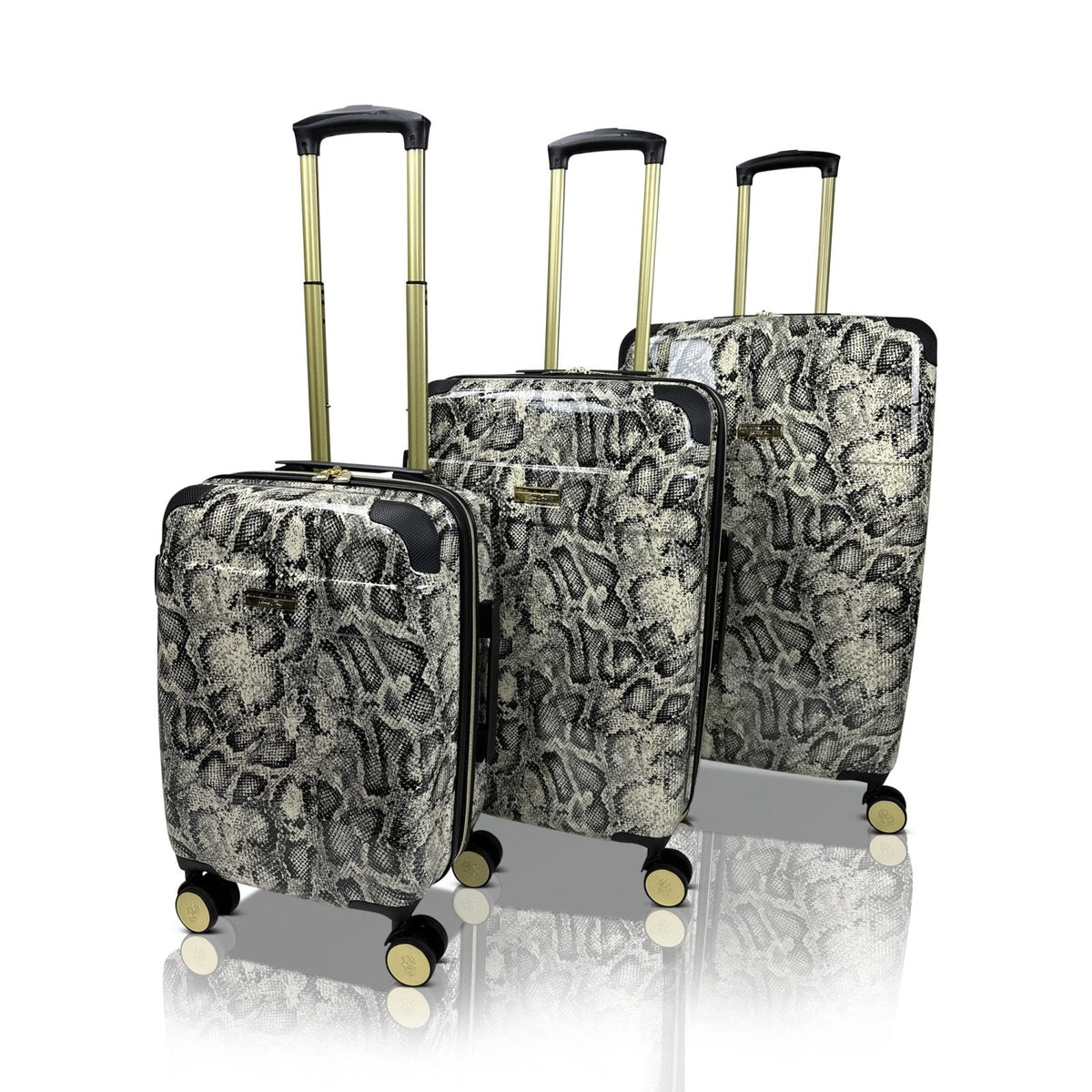 Jenni Chan Python 3-Piece Hardside Lightweight Expandable Spinner Luggage Set