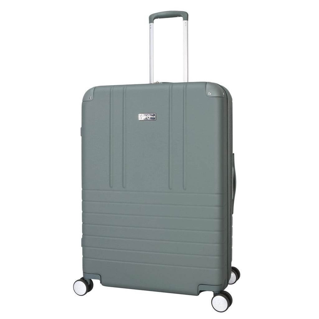 Jessica Simpson Countryside 30" Expandable 8-Wheel Spinner Large Checked Luggage Suitcase, Chinois Green