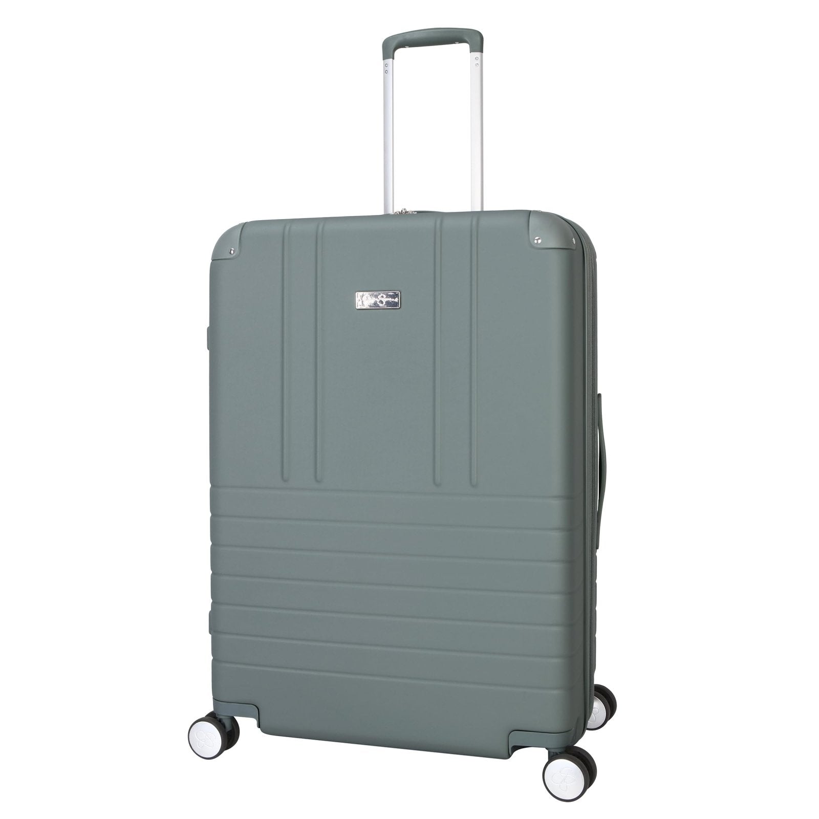 Jessica Simpson Countryside 30" Expandable 8-Wheel Spinner Large Checked Luggage Suitcase, Chinois Green