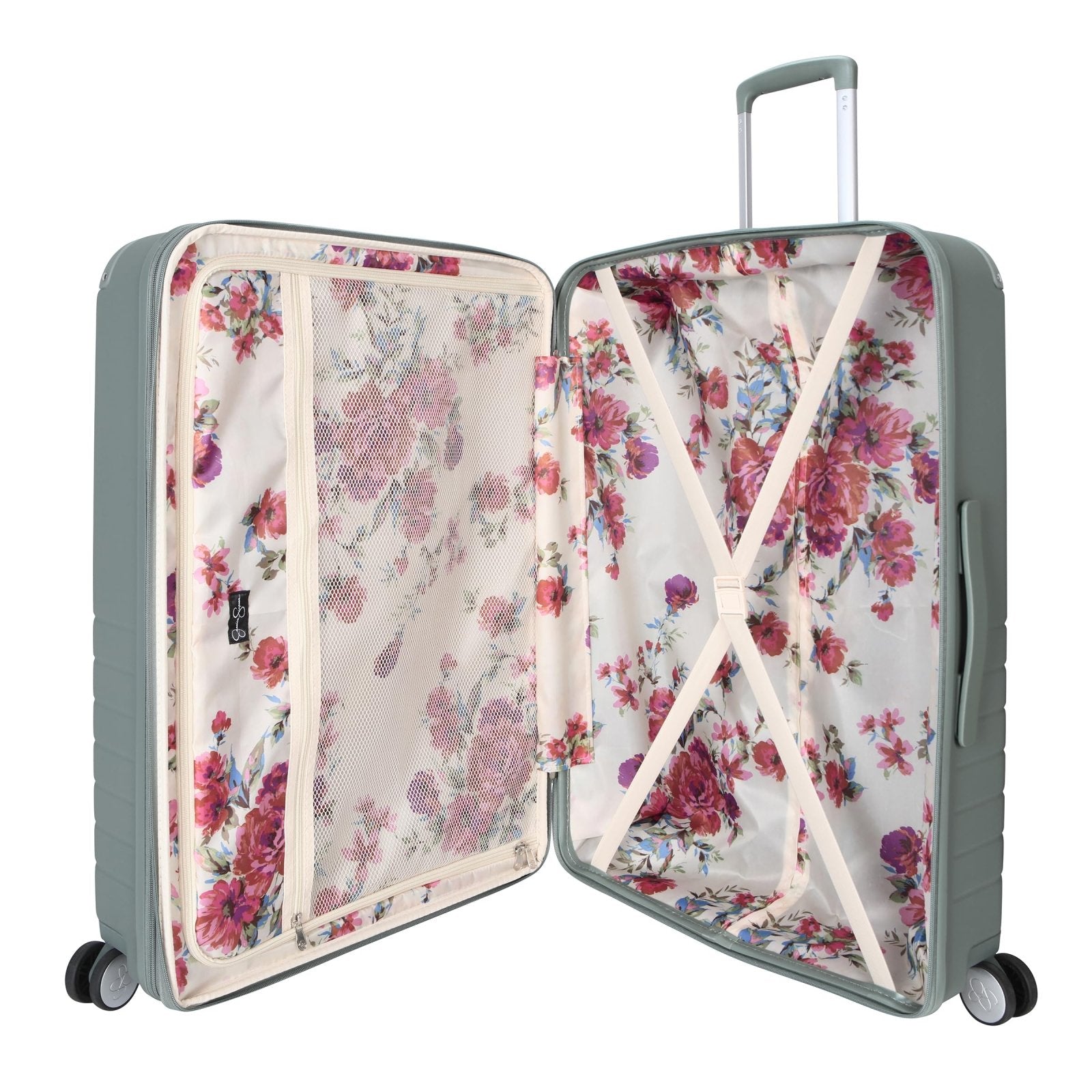Jessica Simpson Countryside 30" Expandable 8 - Wheel Spinner Large Checked Luggage Suitcase, Chinois Green