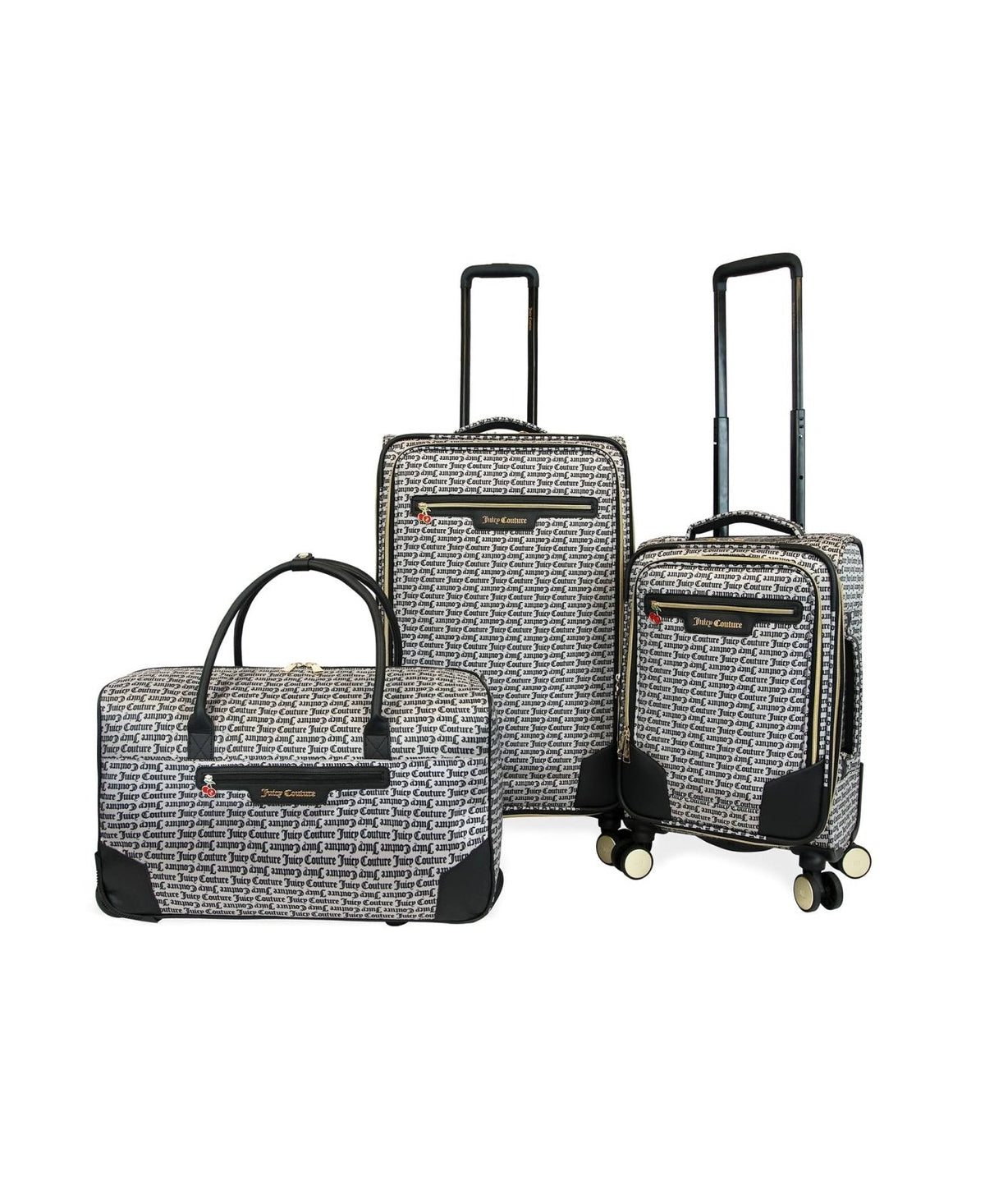 Juicy Couture Evelyn 3pc Softside Luggage Set - 21" carry-on, 29" check-in and 22" rolling duffel