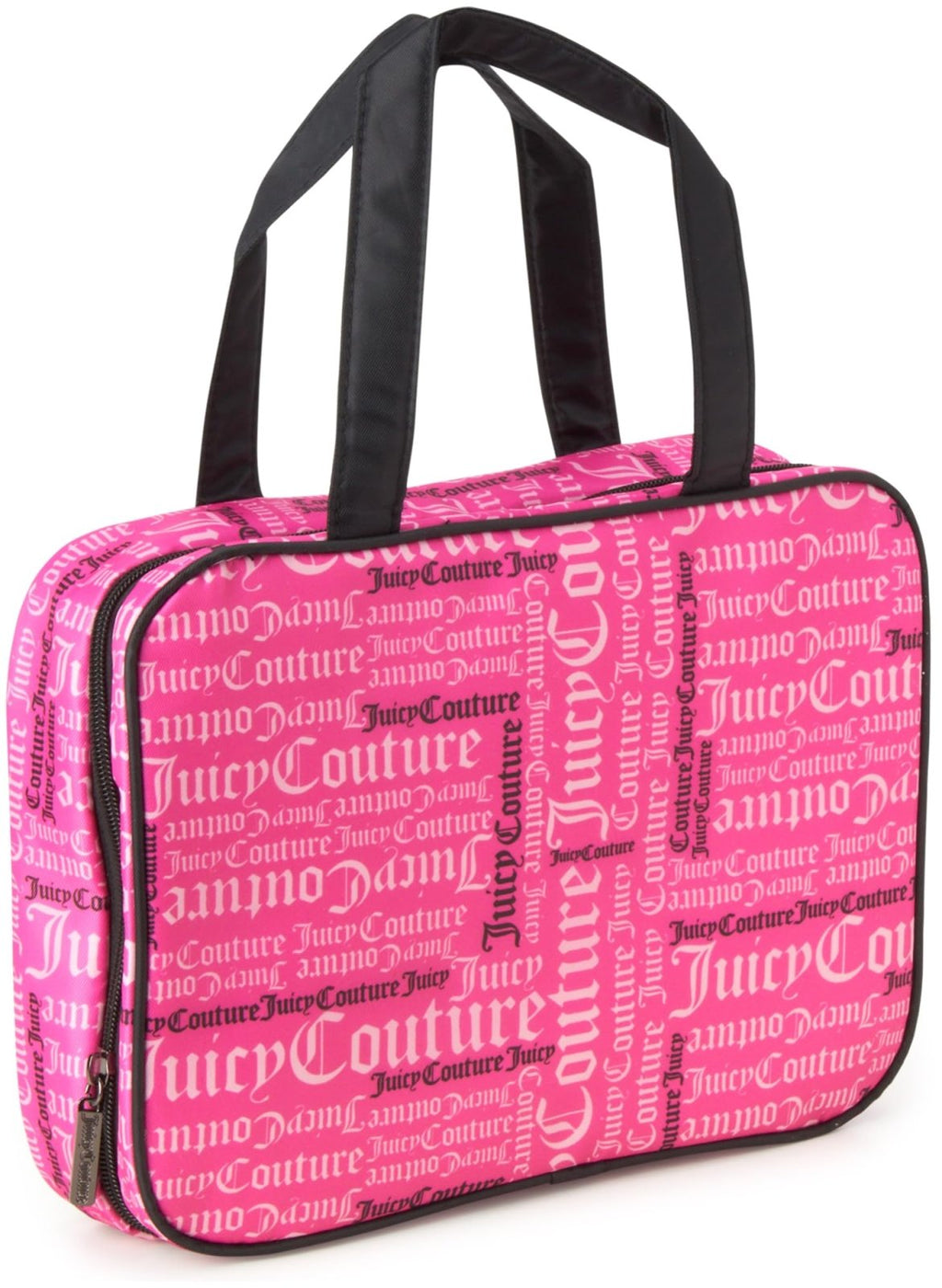 Juicy Couture Hot Pink Graffiti Makeup Bag Cosmetics Organizer Travel Essentials Weekender Logo