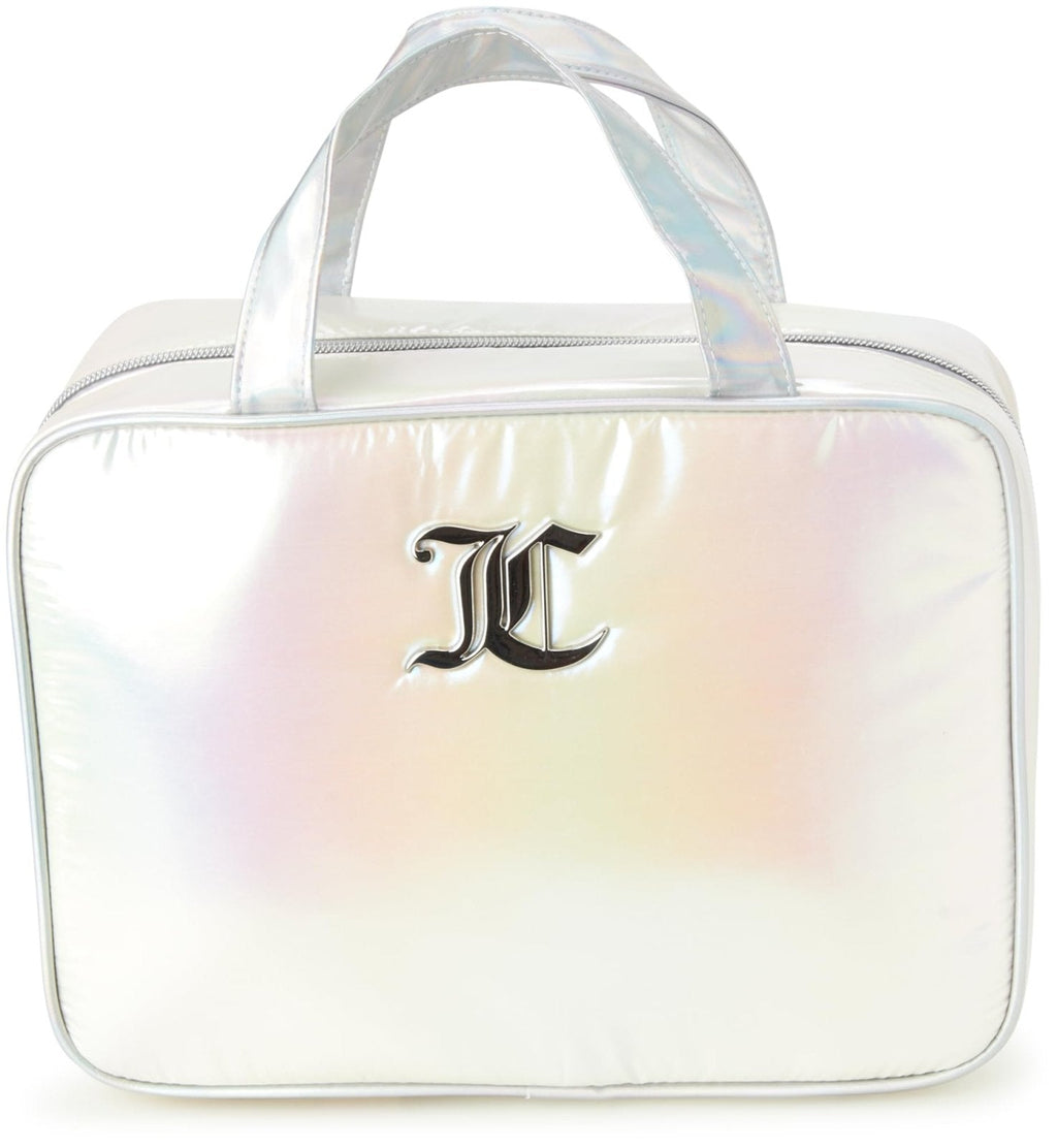 Juicy Couture Iridescent Makeup Bag Cosmetics Organizer Travel Essentials Weekender Iridescent