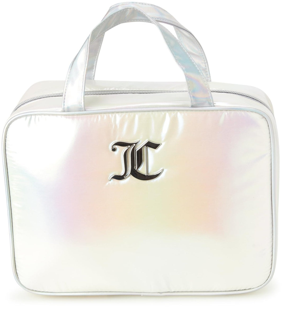 Juicy Couture Iridescent Makeup Bag Cosmetics Organizer Travel Essentials Weekender Iridescent