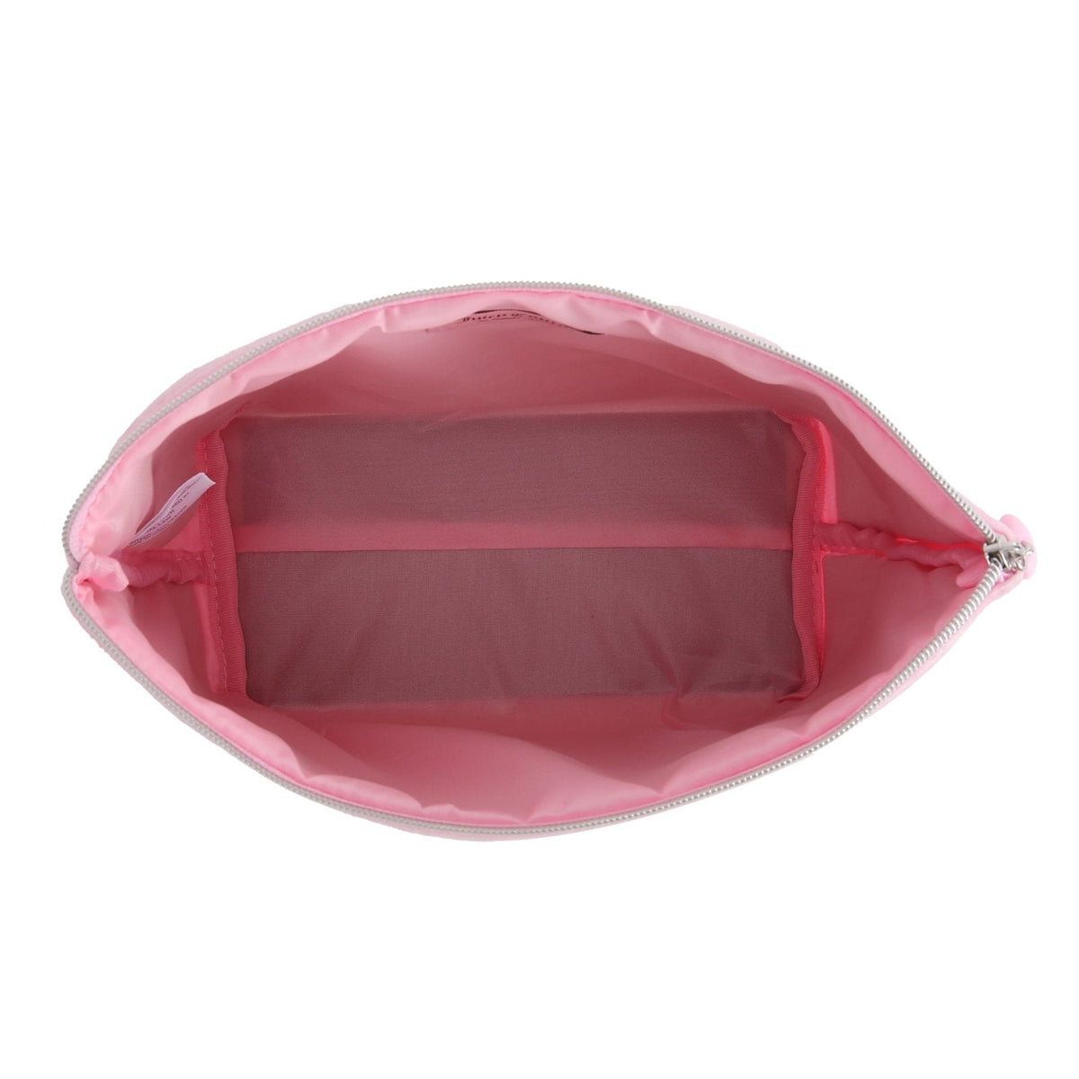 Juicy Couture Pink Makeup Bag Cosmetics Organizer Travel Essentials Top Zip Pouch Rhinestone Velour