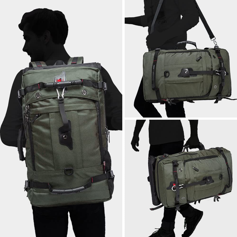 KAKA Travel Backpack, Carry On Backpack Durable Convertible Duffle Bag Fit for 15.6 Inch Laptop for Men and Women(Medium 35L)