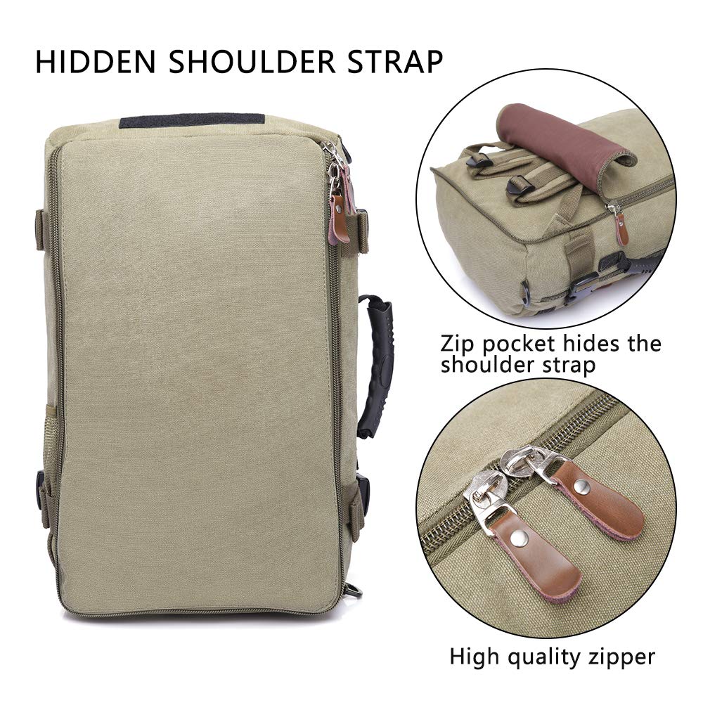 KAKA Travel Laptop Backpack, Green, 15.6 - inch Laptop Compartment
