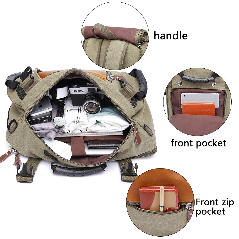 KAKA Travel Laptop Backpack, Green, 15.6 - inch Laptop Compartment