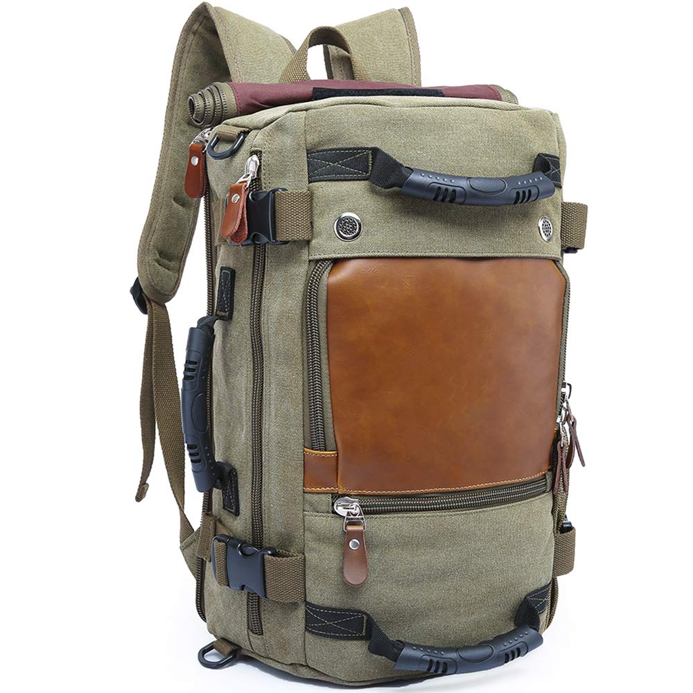 KAKA Travel Laptop Backpack, Green, 15.6-inch Laptop Compartment