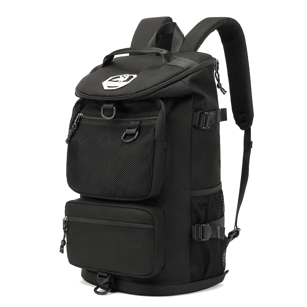 Kalesi Gym Duffle Bag Backpack 4-Way Waterproof with Shoes Compartment for travel Sport Hiking laptop (Black)