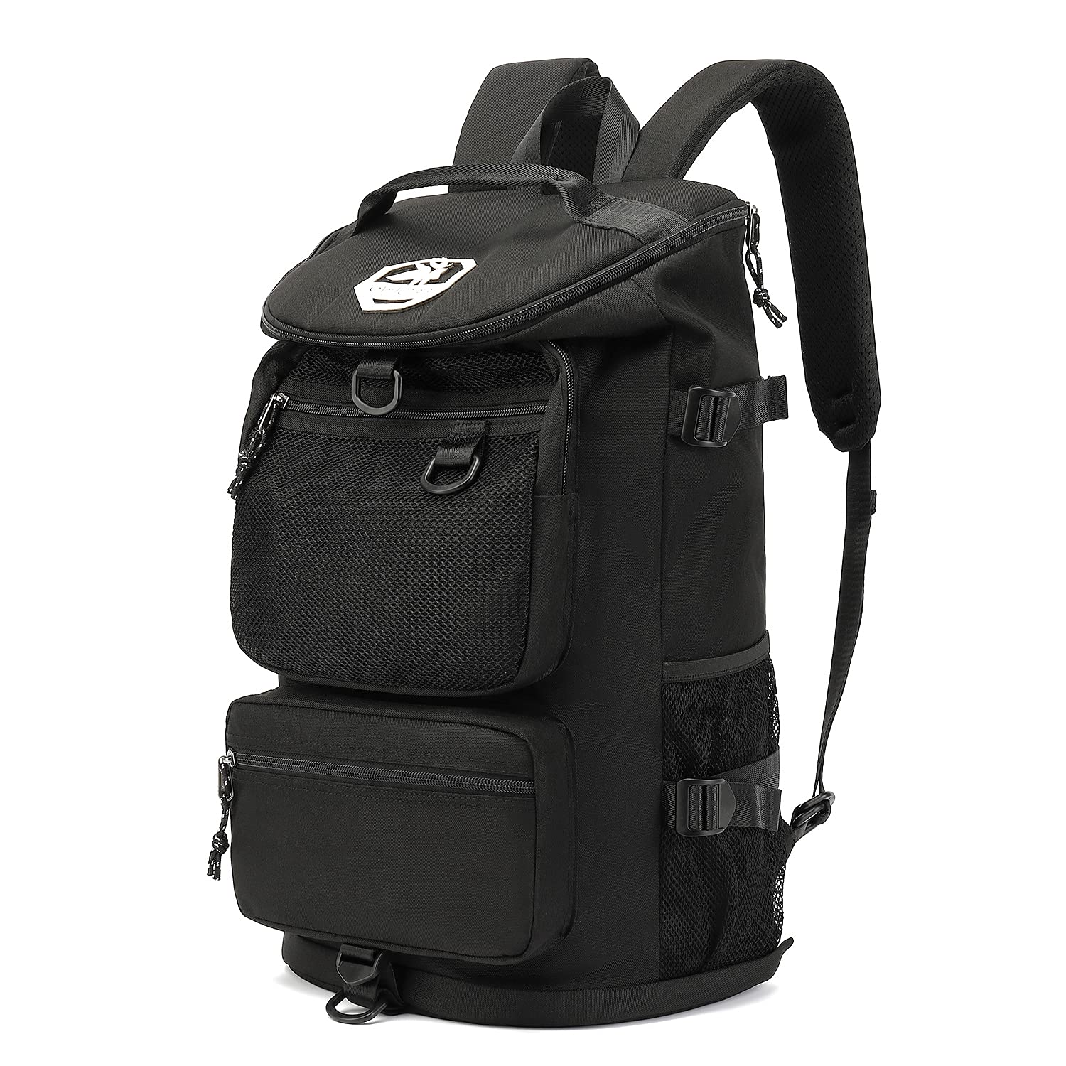 Kalesi Gym Duffle Bag Backpack 4-Way Waterproof with Shoes Compartment for travel Sport Hiking laptop (Black)