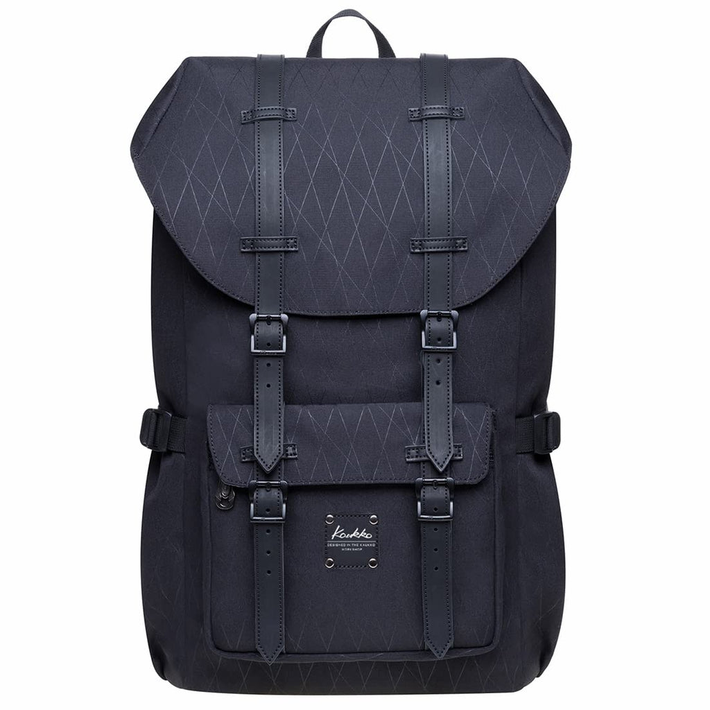 KAUKKO Laptop Travel Backpack Outdoor Casual Rucksack Fits 15.6 Inch Laptop(18-black)