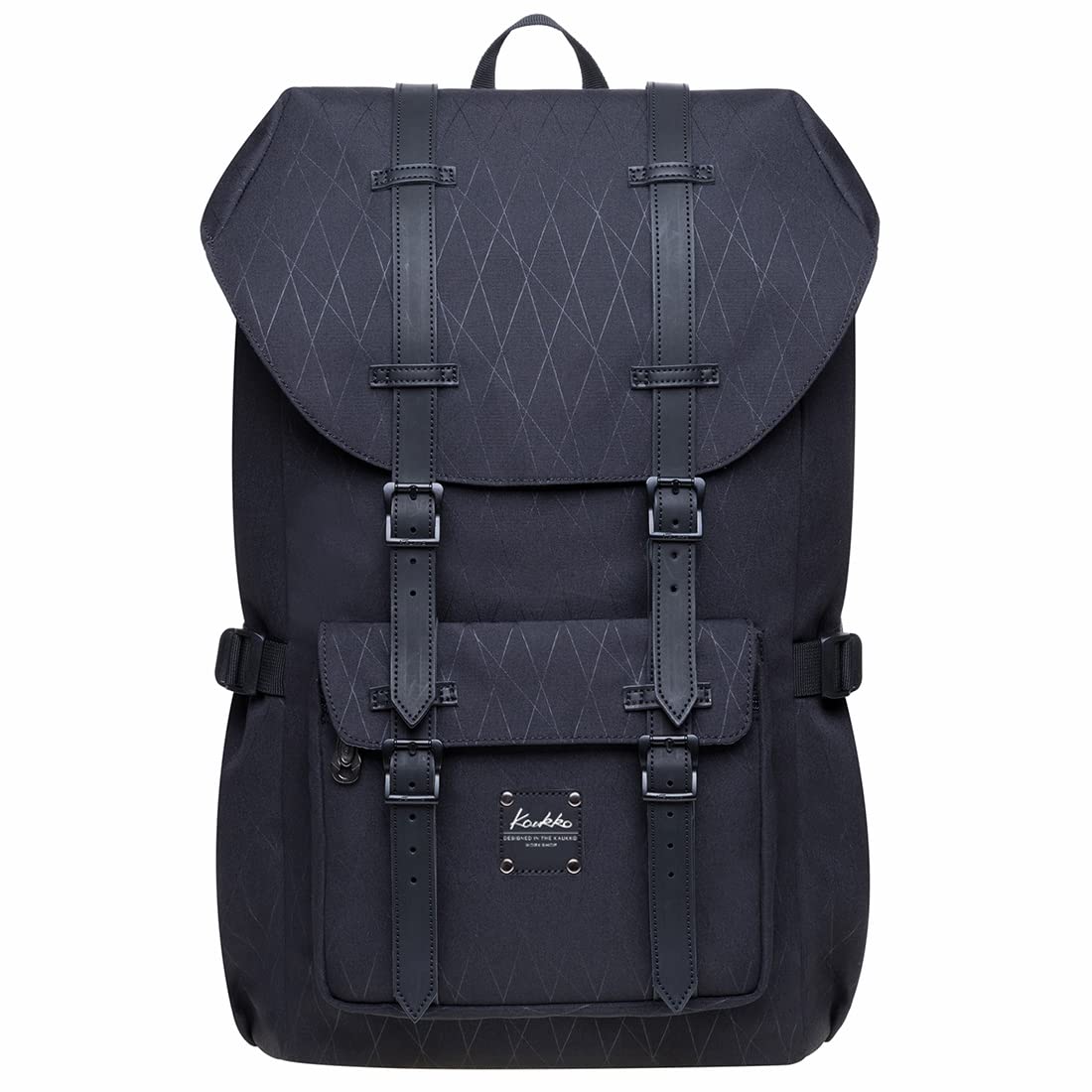 KAUKKO Laptop Travel Backpack Outdoor Casual Rucksack Fits 15.6 Inch Laptop(18-black)
