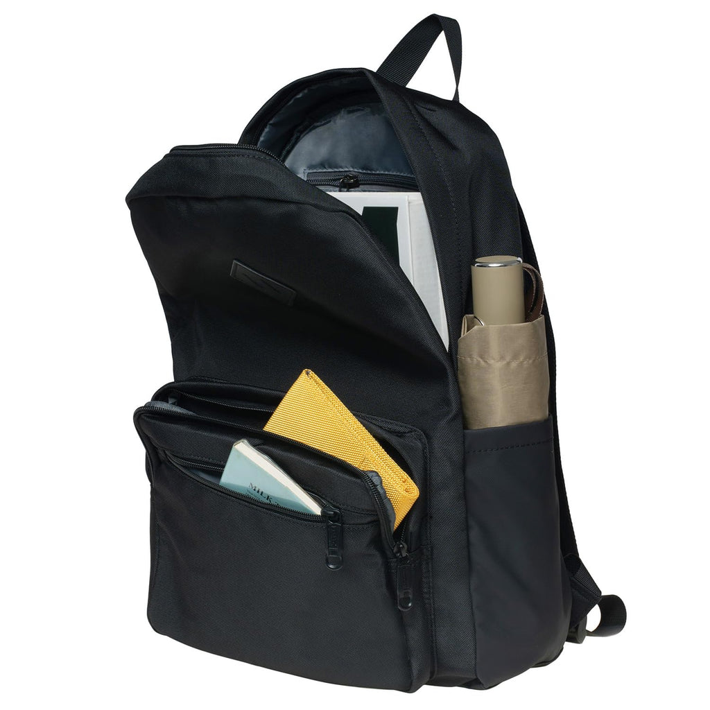 KAUKKO Nylon Travel Laptop Backpack for Men Women Work Casual Back Pack Daypack Fits 14" Laptop - Black