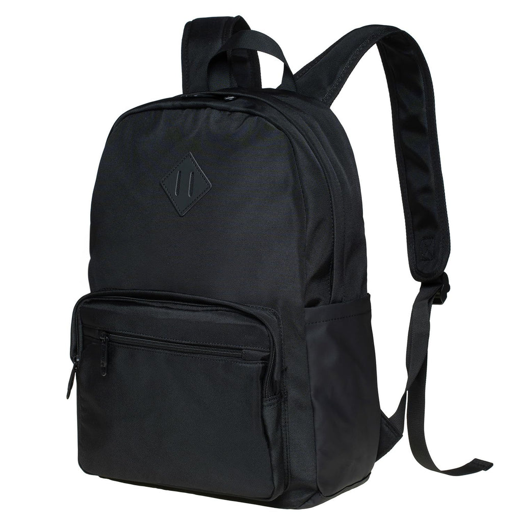 KAUKKO Nylon Travel Laptop Backpack for Men Women Work Casual Back Pack Daypack Fits 14" Laptop - Black