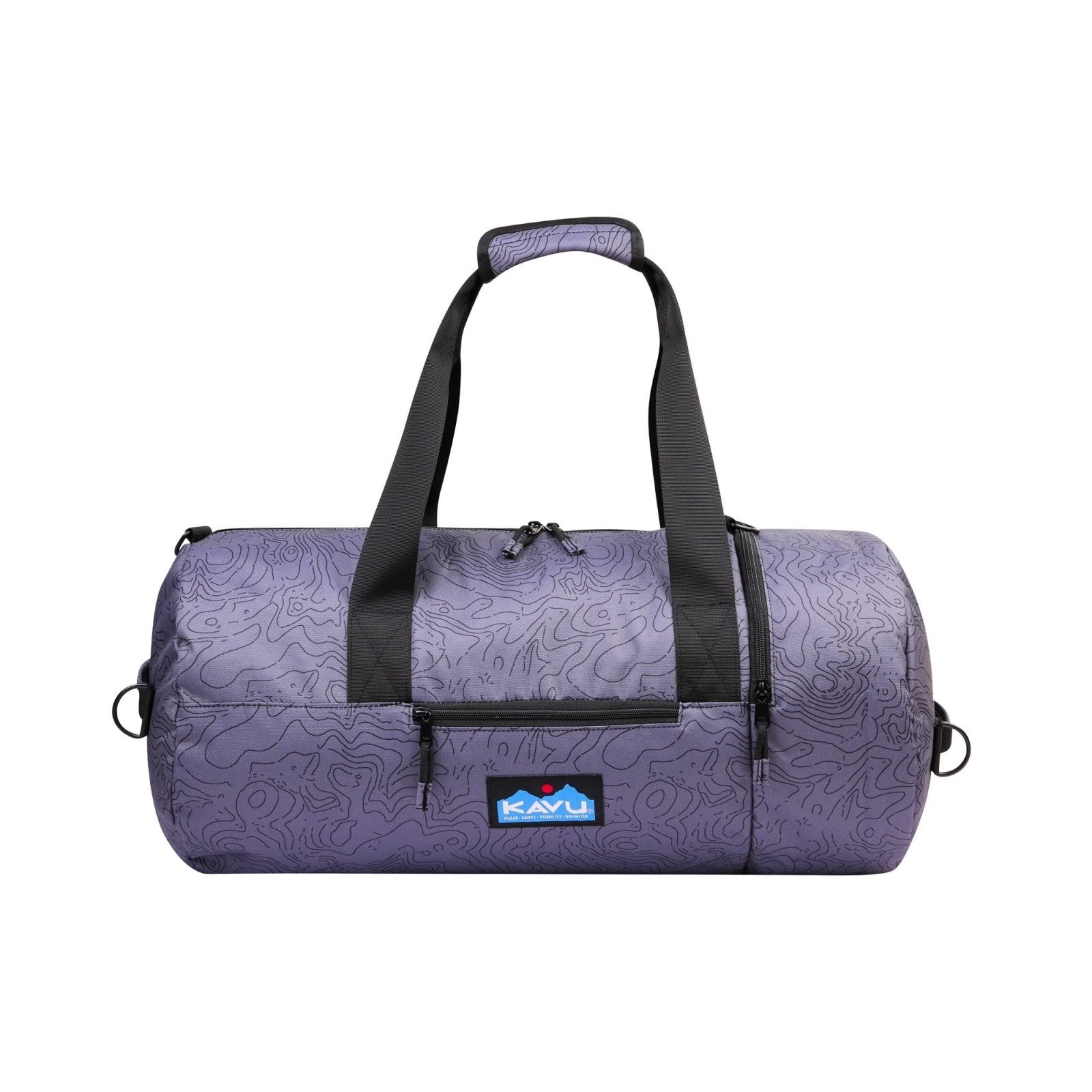 KAVU Duroga Duffle Bag Convertible Backpack With Detachable Shoulder Straps - Stone Topo