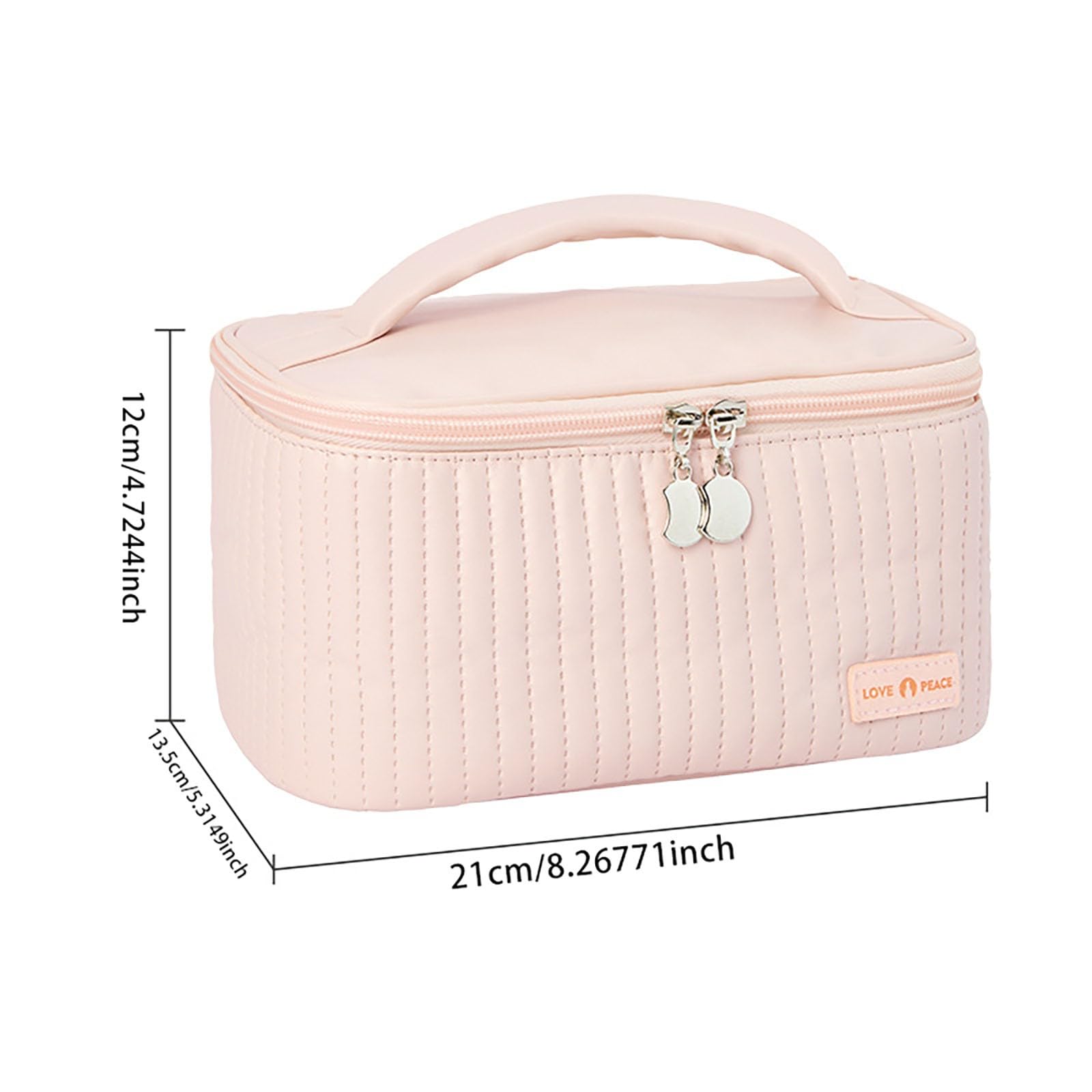 KELINFONG Small Makeup Bag 2024 Pu Leather Waterproof Portable Open Flat Large Capacity Cosmetic Bags with Handle and Zipper Travel Toiletry Containers Makeup Bags Teen Girl Gifts Trendy Stuff